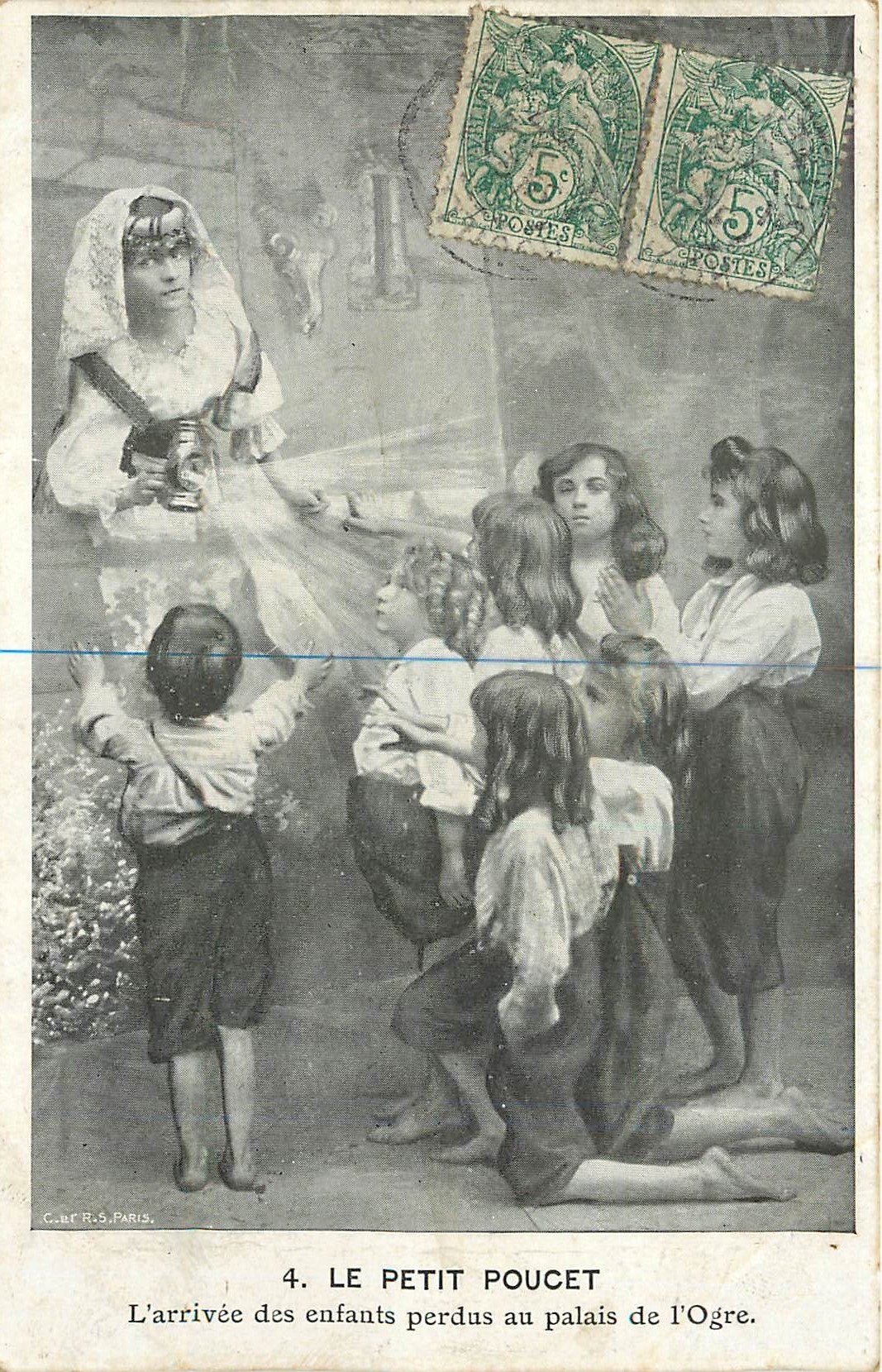 CPA Le Petit Poucet L'arrivee des enfants perdus au palais de l'Orge 