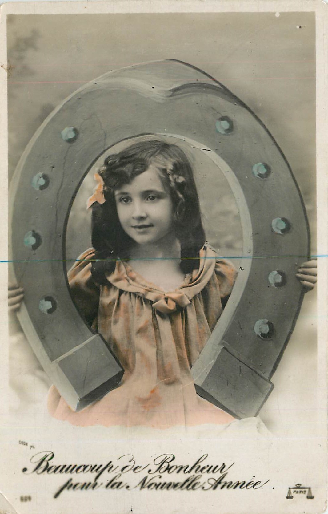 CPA Enfant Fer a cheval