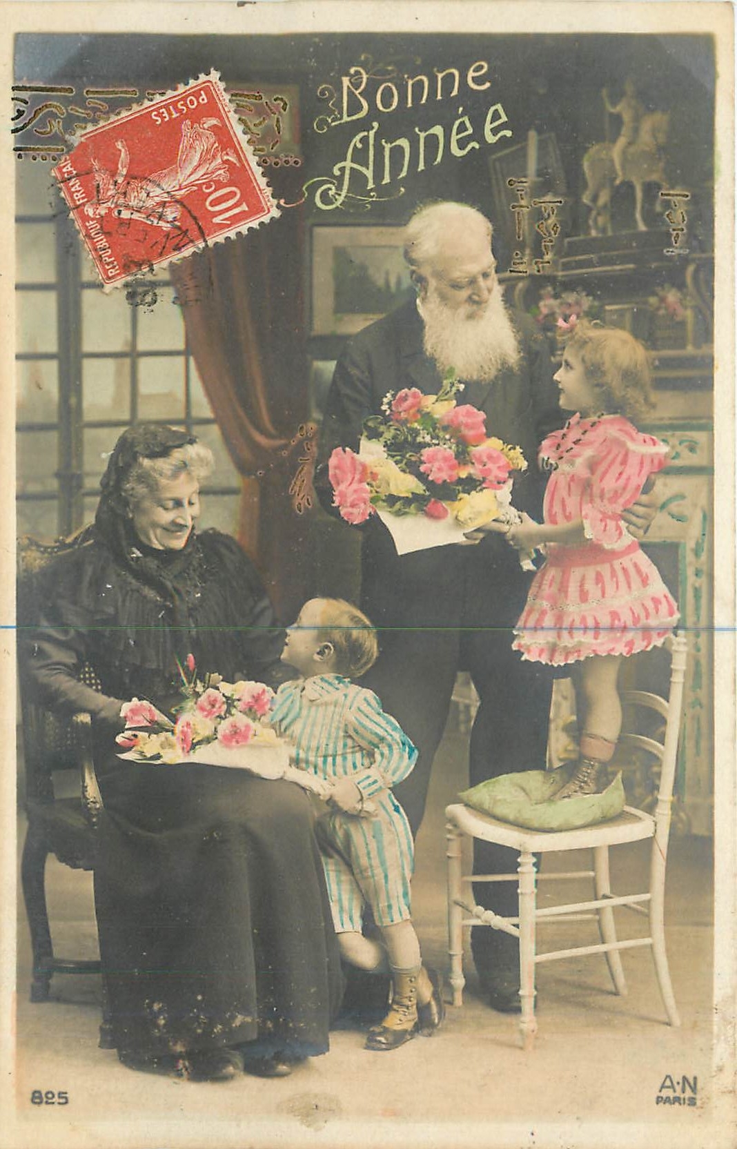 CPA Bonne Annee Enfants