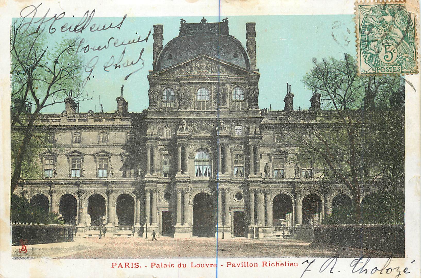 CPA Paris Palais du Louvre Pavillon Richelieu 