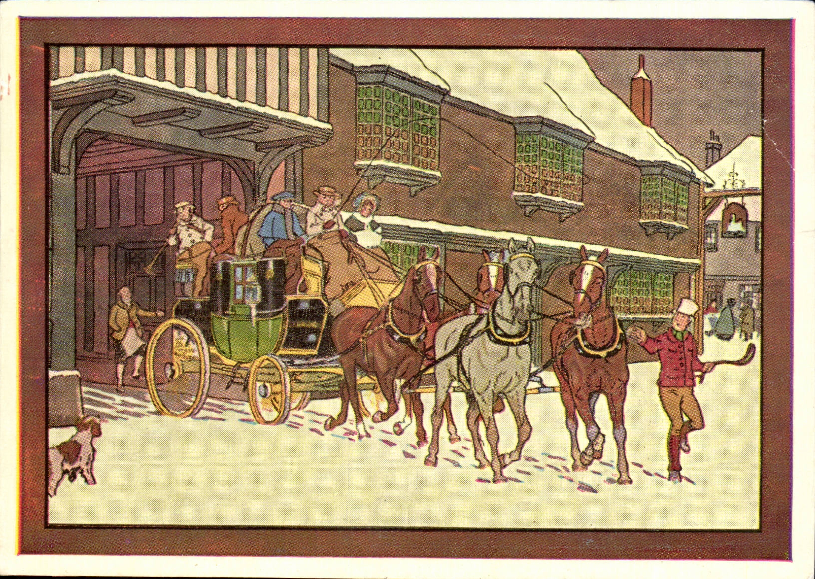 Fantasy Illustrator CPA Barouche Diligence Establishments Lafont Ties and scarves Saint Augustin Paris 2nd