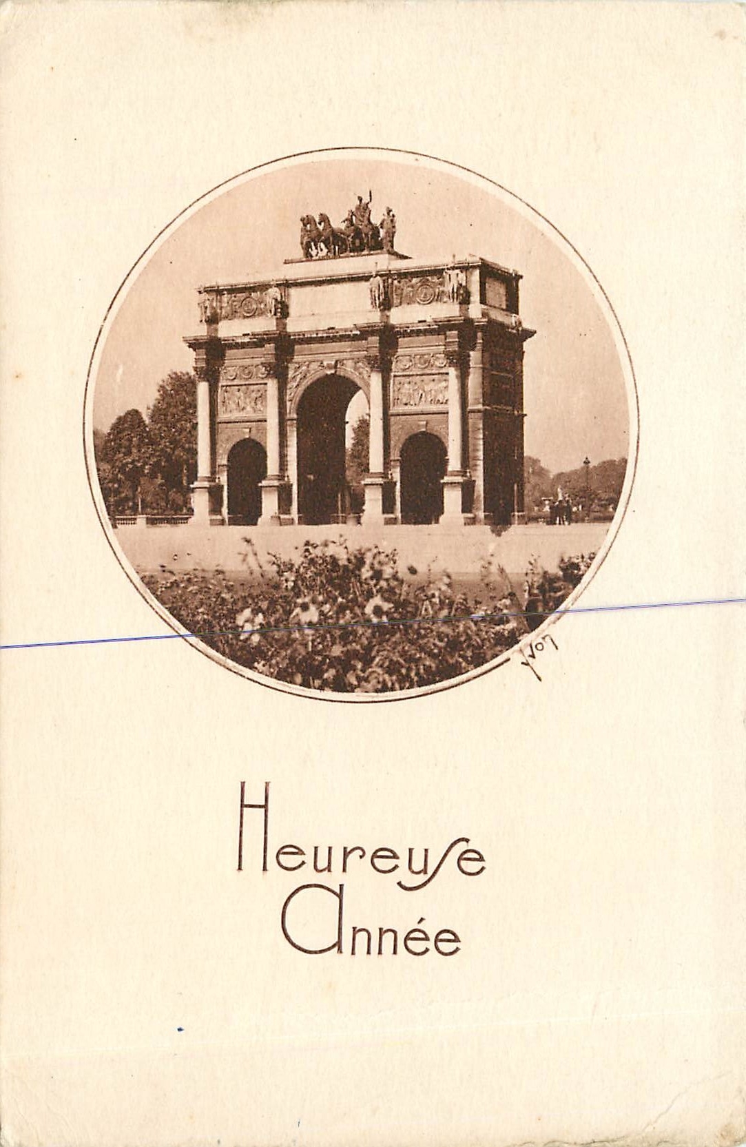 CPA Heureuse Annee Paris