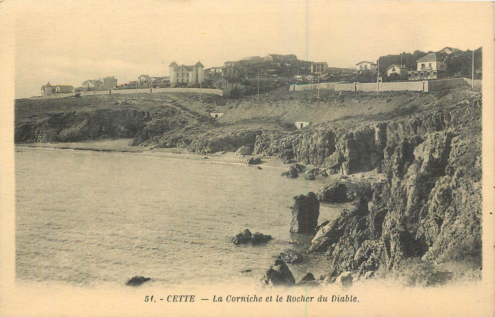 CPA Cette La Corniche et le Rocher du Diable 