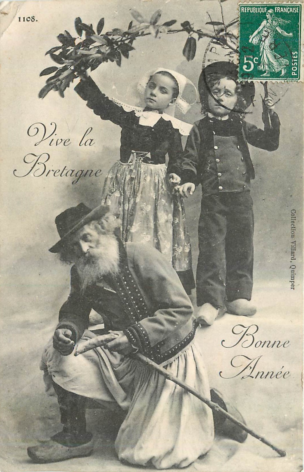 CPA Vive la Bretagne Bonne Annee 