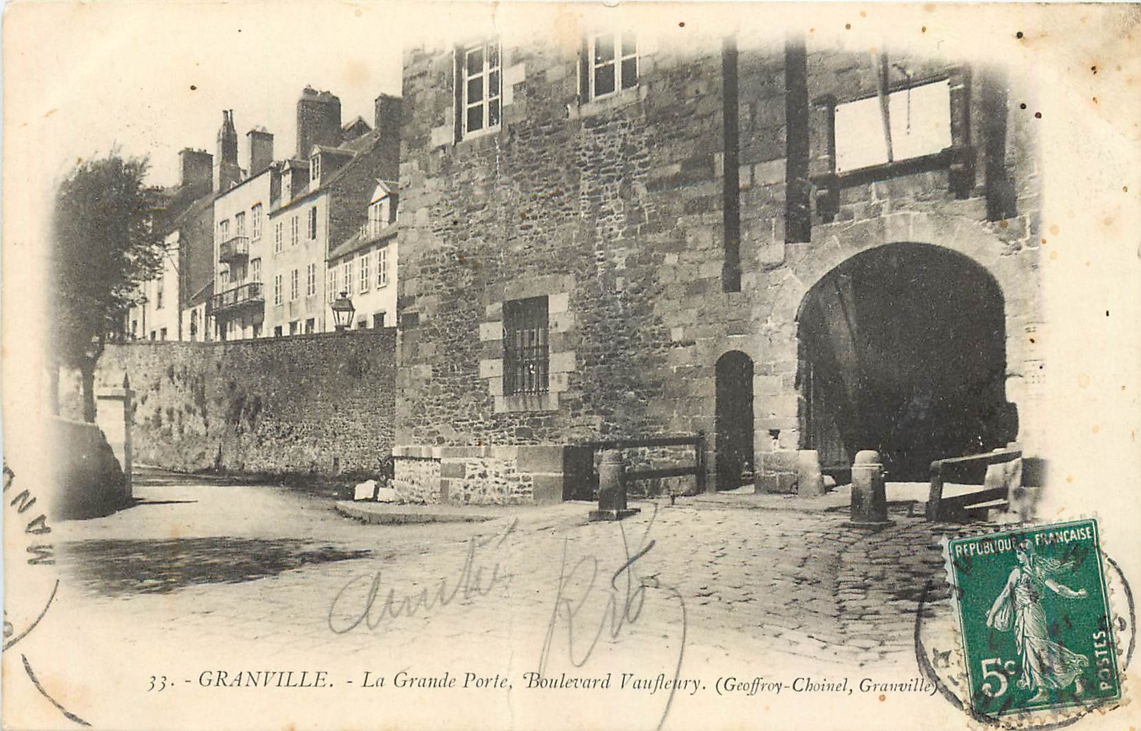 CPA Granville La Grande Porte Boulevard Vaufleury