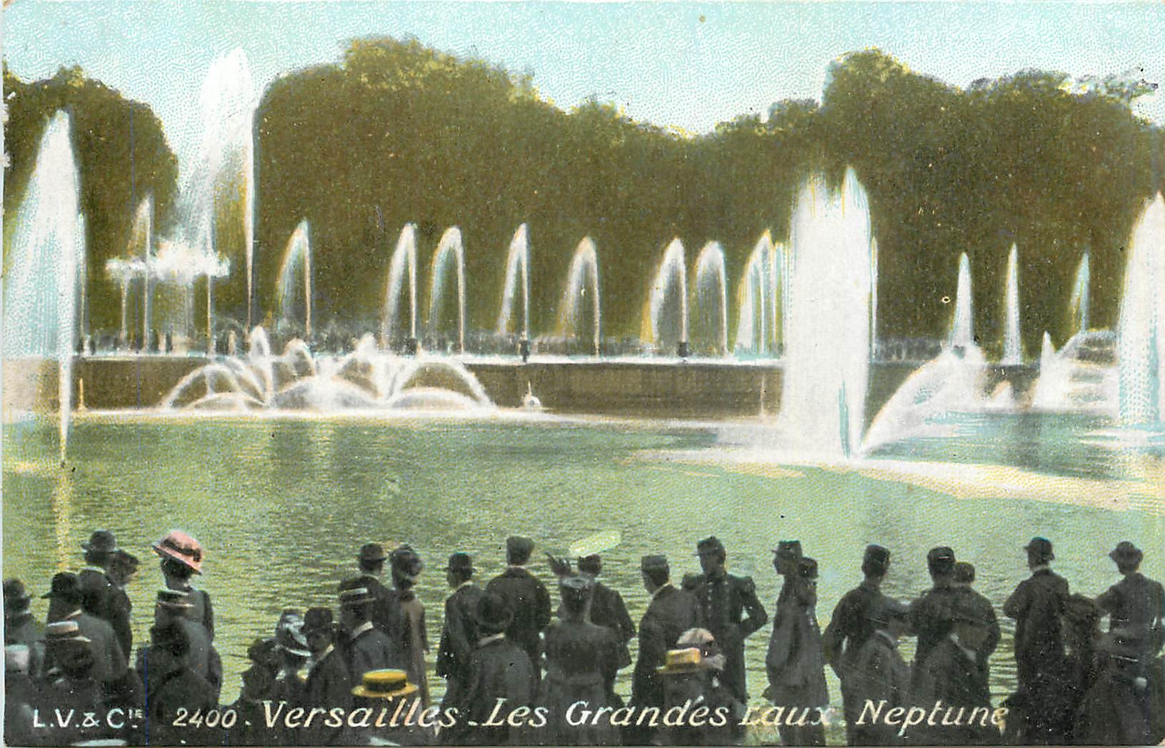 CPA Versailles Les Grands Eaux Neptune 