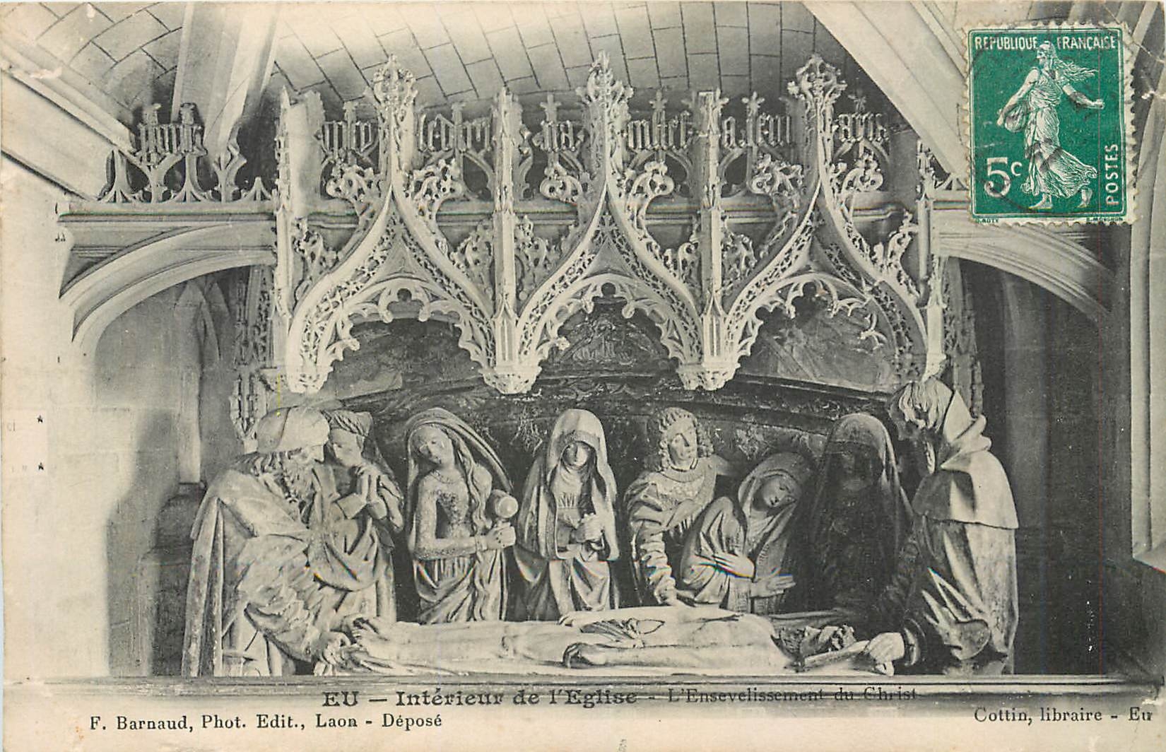 CPA Eu Interieur de l'Eglise 