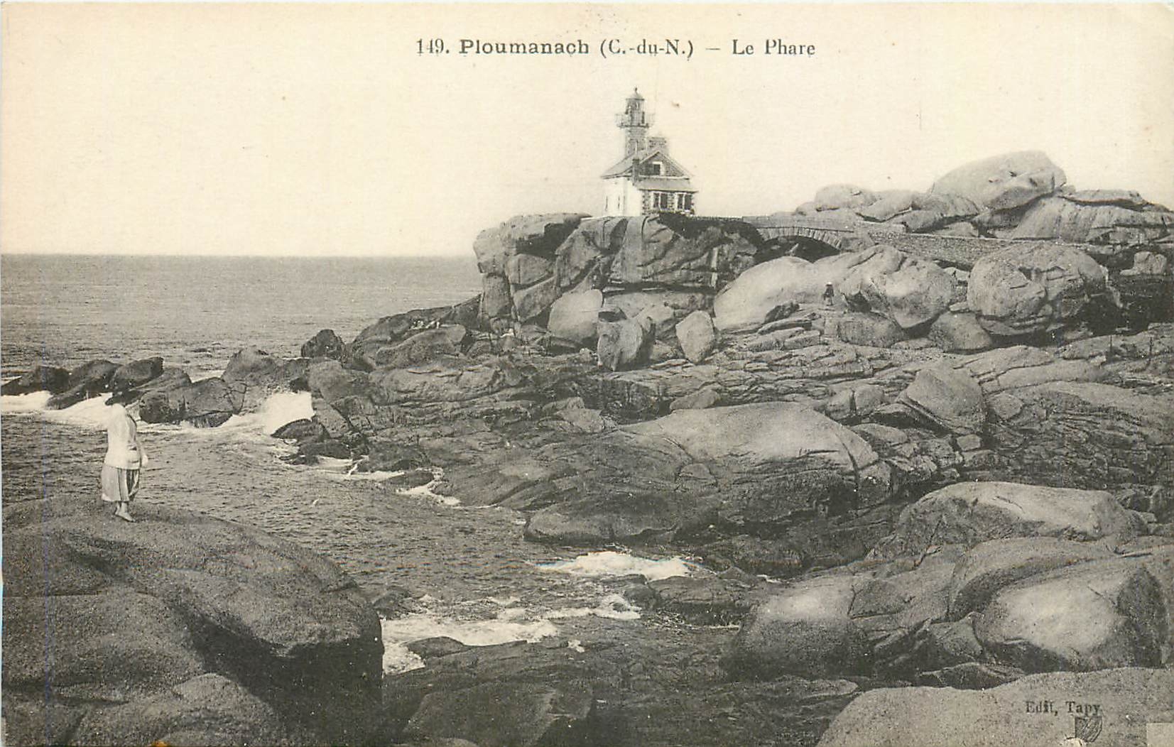 CPA Ploumanach C du N Le Phare 