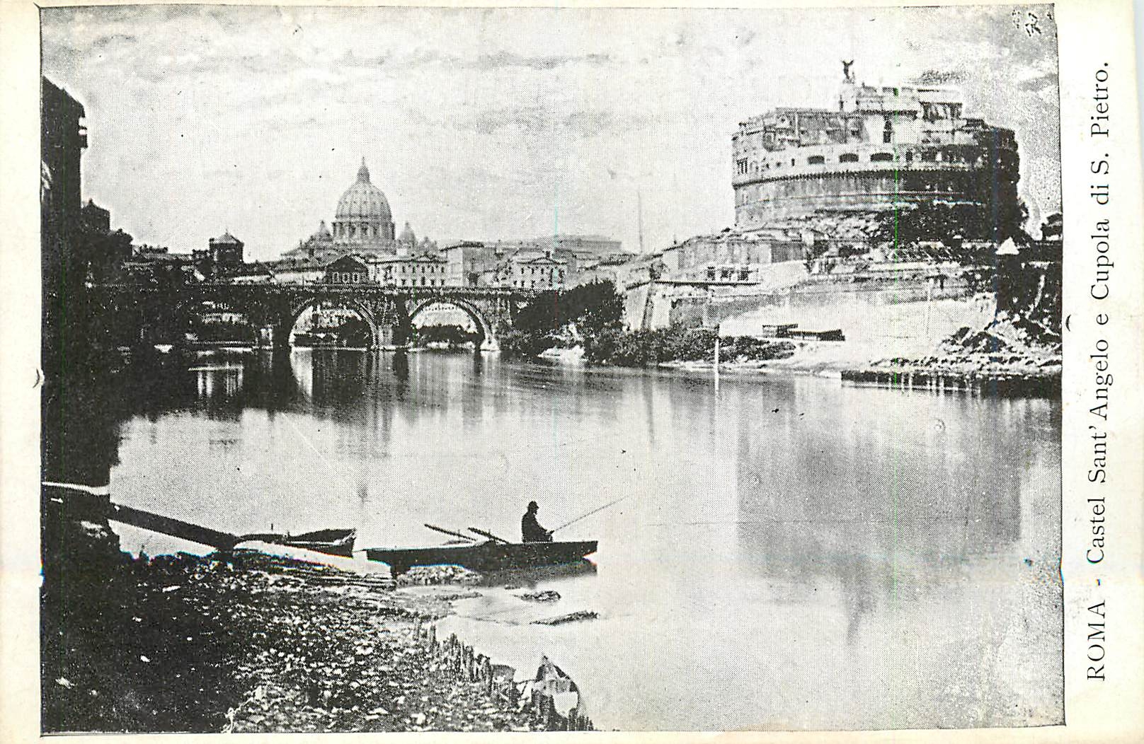 CPA Roma Castel Sant Angelo e Cupola di S Pietro 