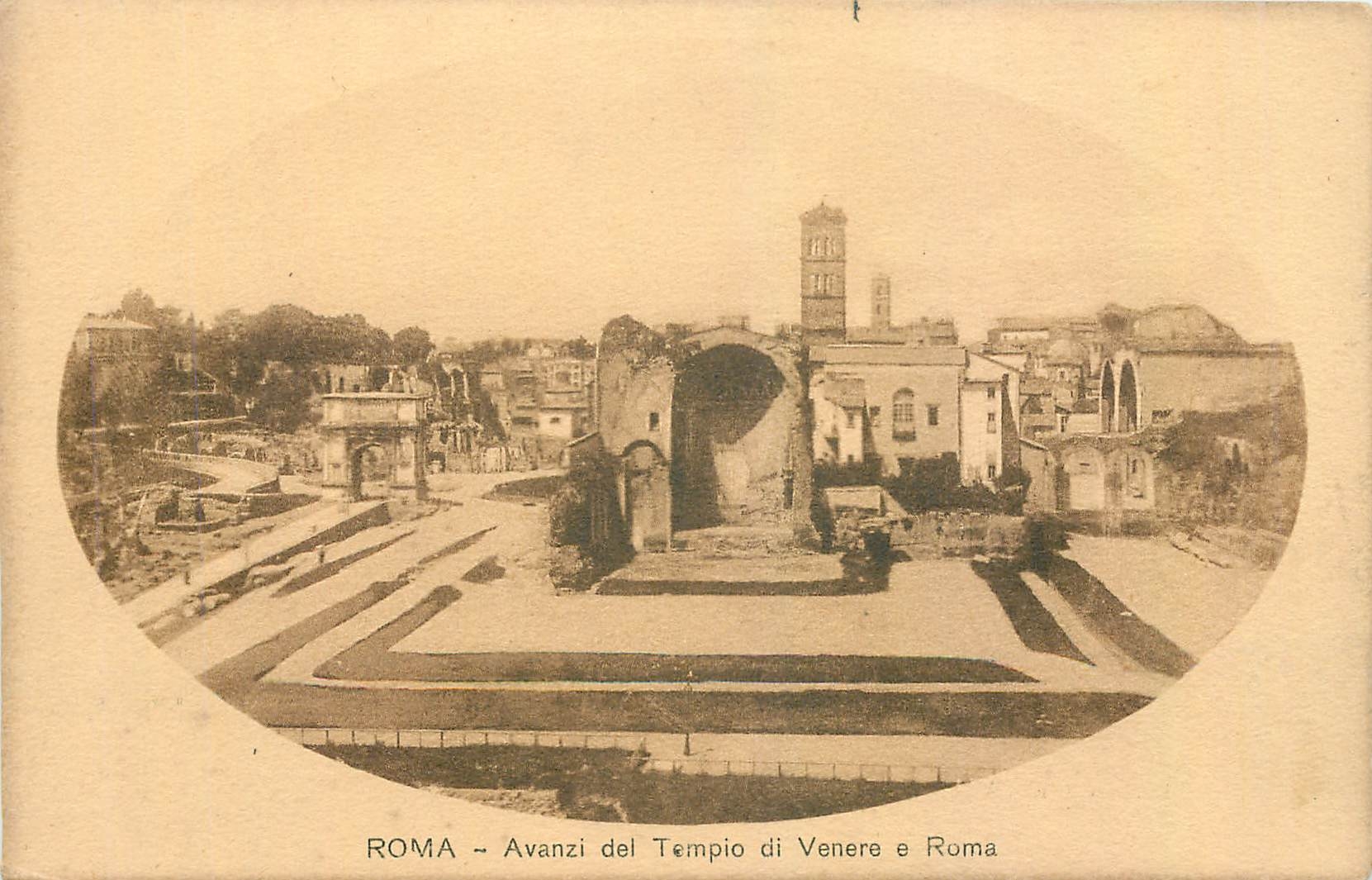 CPA Roma Avanzi del Tempio di Venere e Roma 