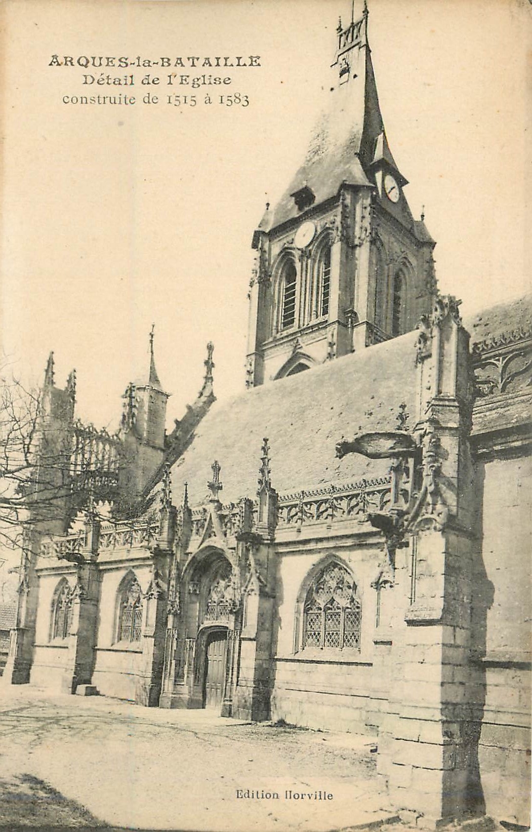 CPA Arques la Bataille Detail de l'Eglise 
