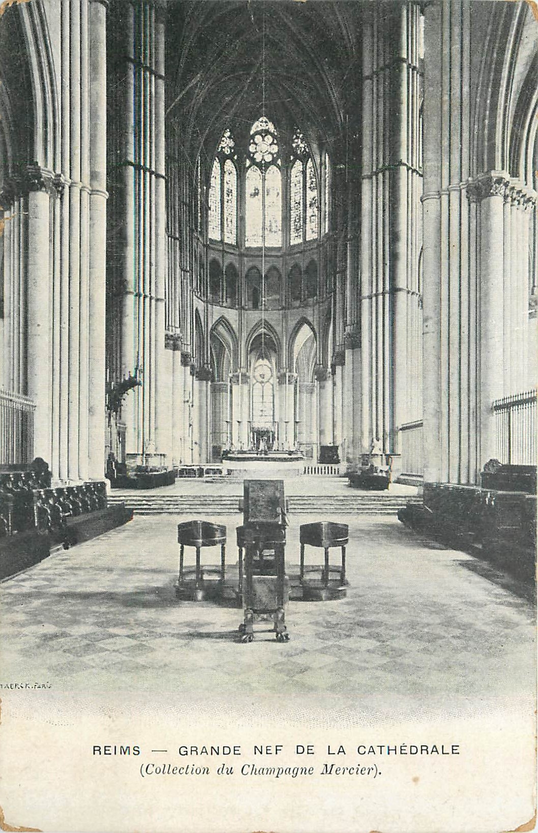 CPA Reims Grande Nef de la Cathedrale Champagne Mercier Château de Pekin Chine China
