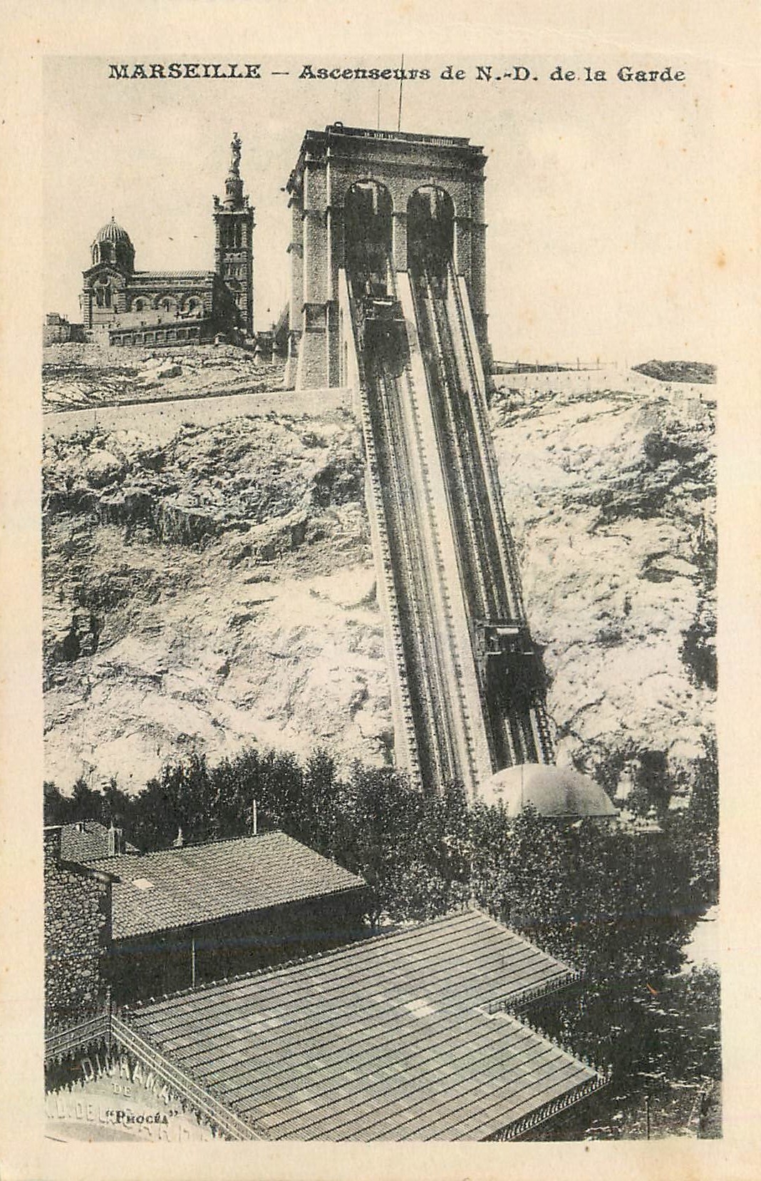 CPA Marseille Ascenseurs de ND de la Garde