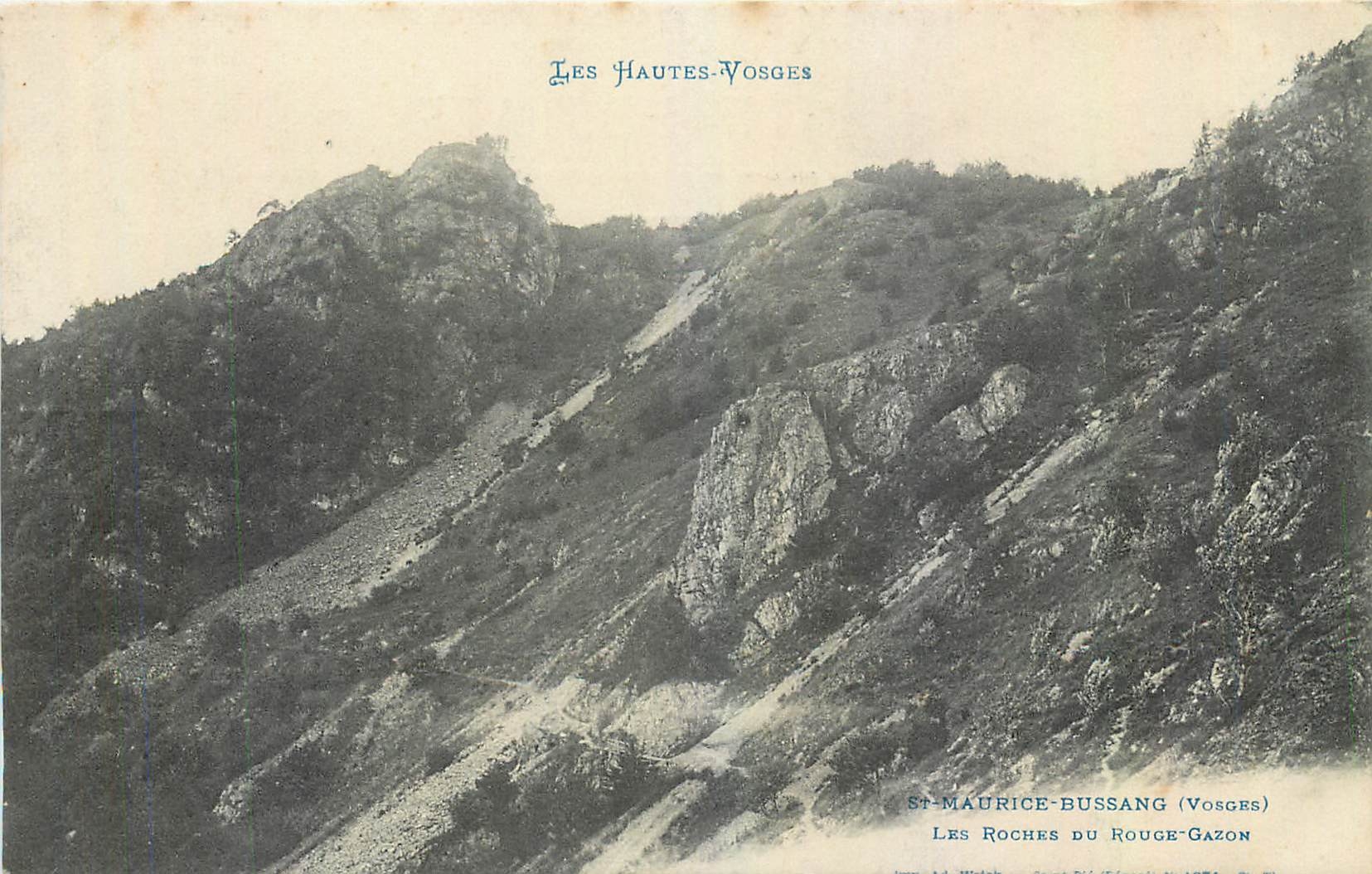 CPA St Maurice Bussang Vosges Les Roches du Rouge Gazon