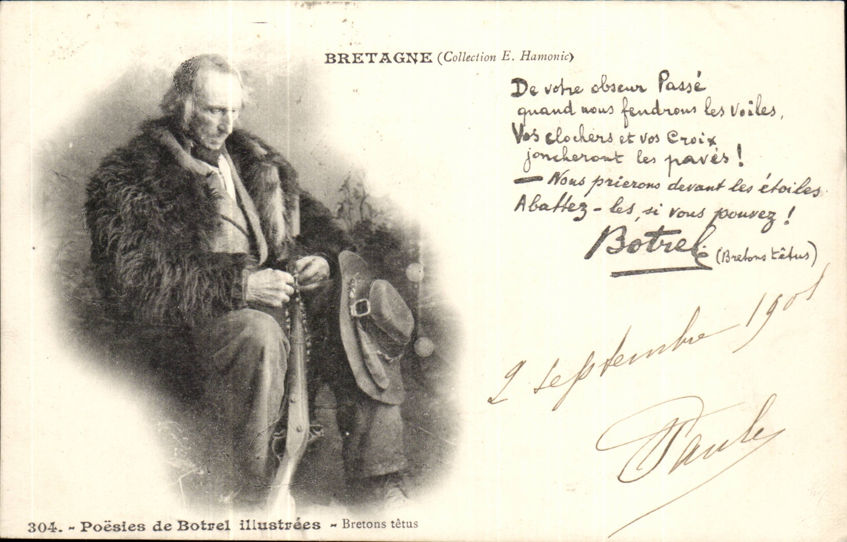 Brittany illustrated Poetries of Botzel - CPA Botrel