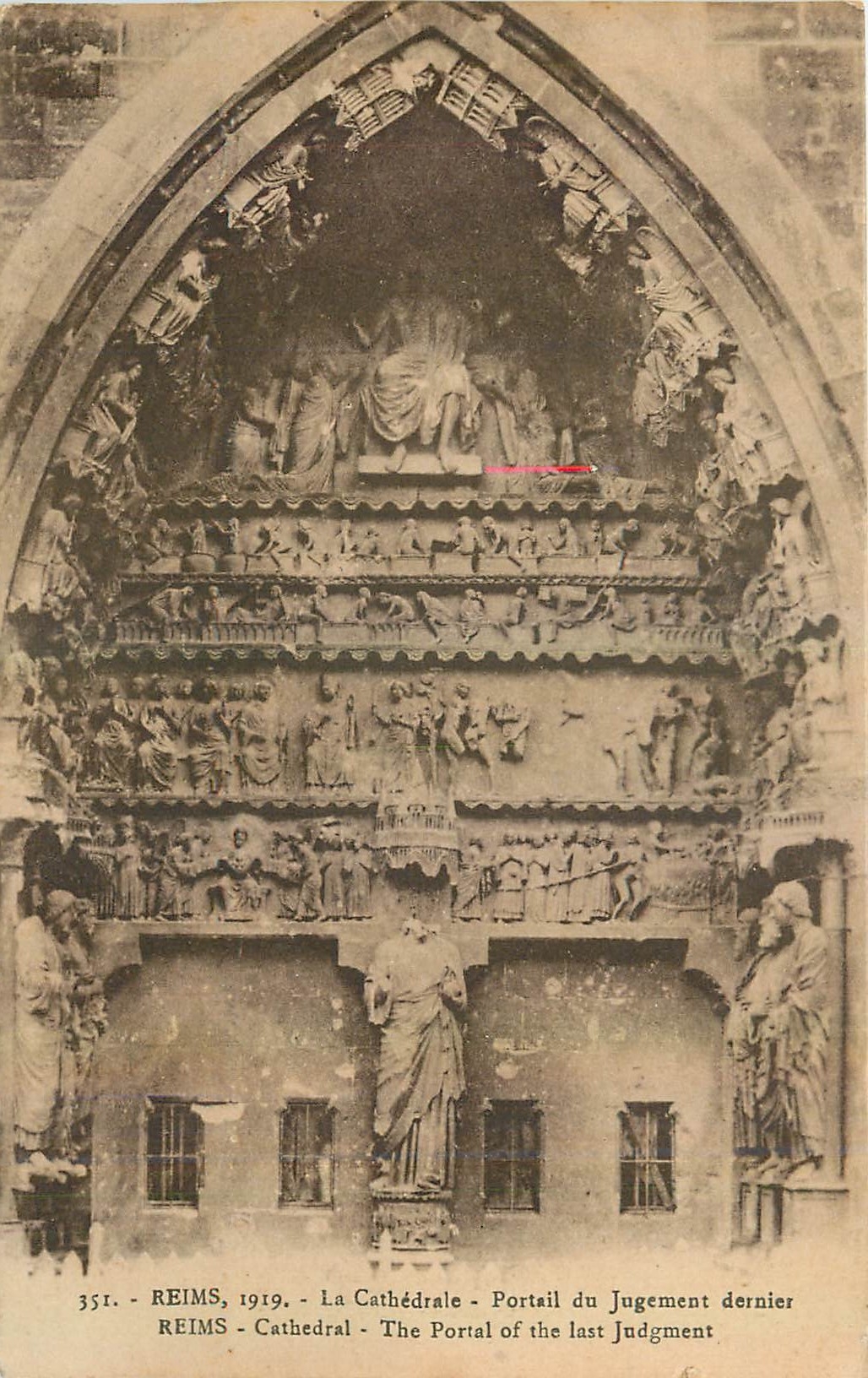 CPA Reims La Cathedrale Portail du Jugement dernier 
