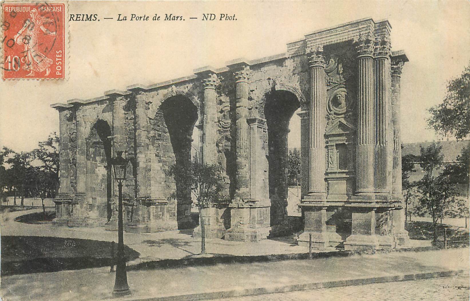 CPA Reims La Porte de Mars 