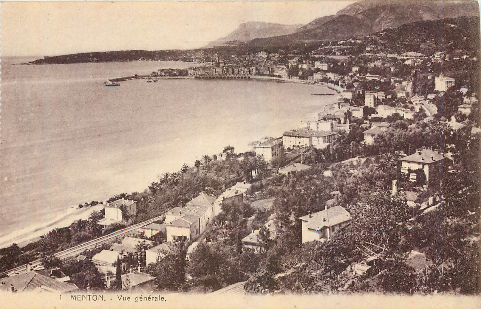 CPA Menton Vue generale 