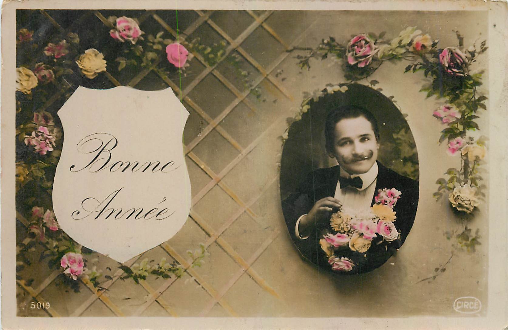 CPA Bonne Annee Homme