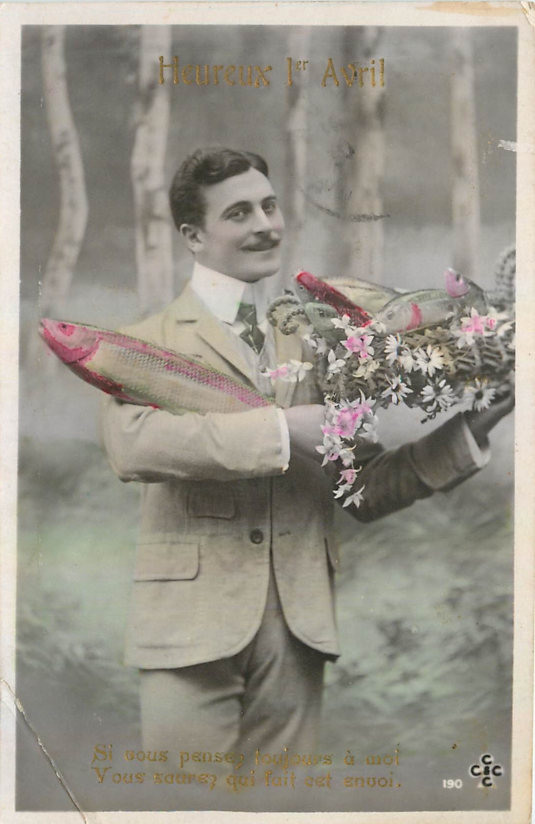 CPA Heureux 1er Avril Homme