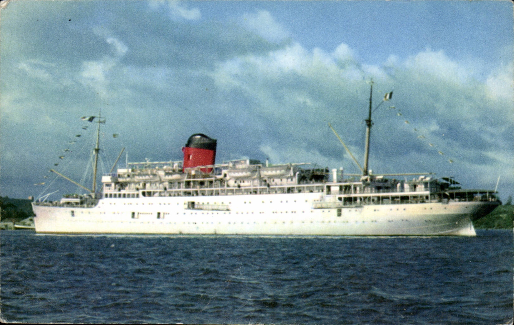 Tranatlantique-Franzosische Linie Kolumbien- Linie Dampfer-Boot-Dampfer Generalcompany der franzosischen Antillen und - CPA