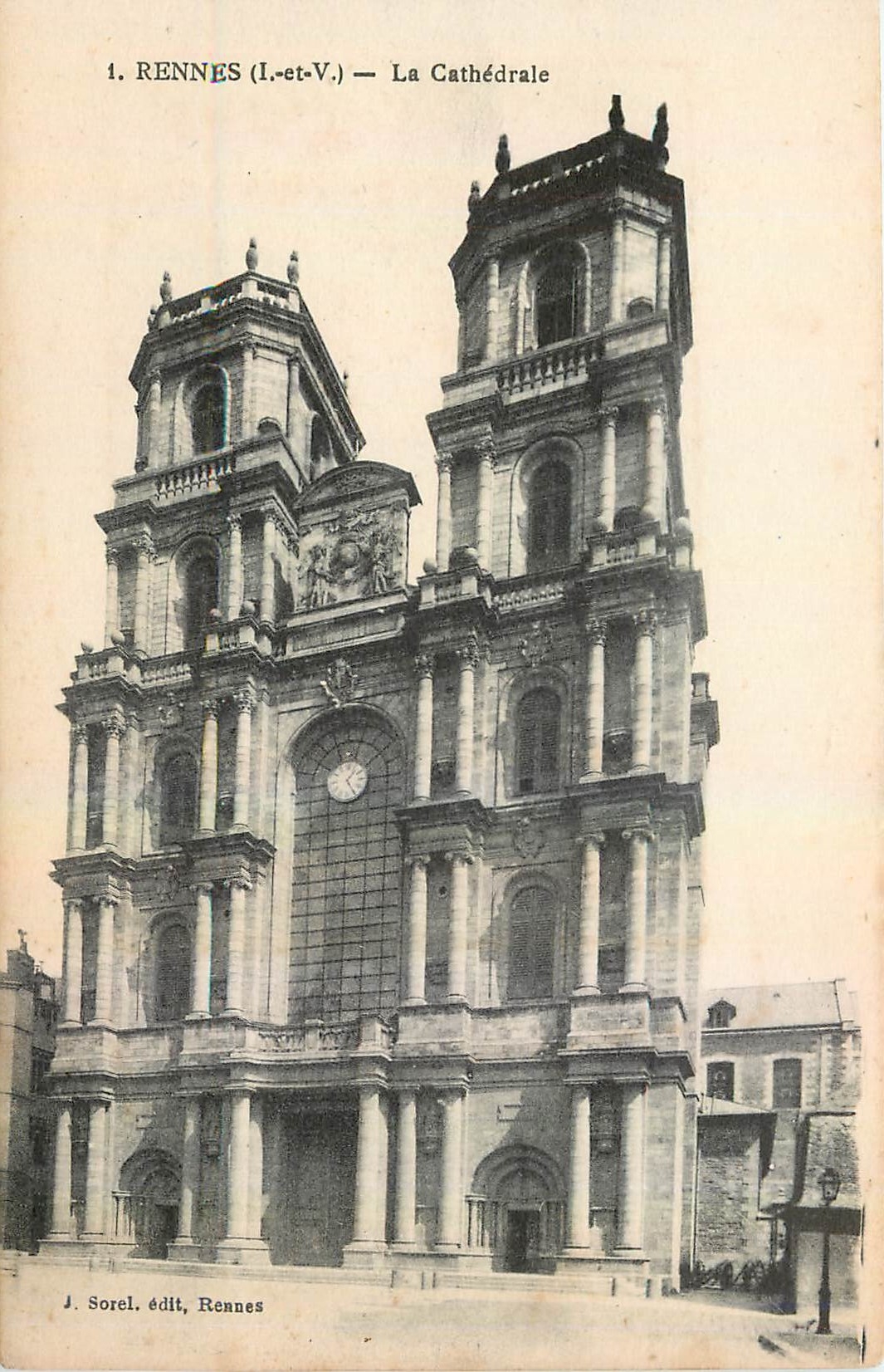 CPA Rennes I et V La Cathedrale 