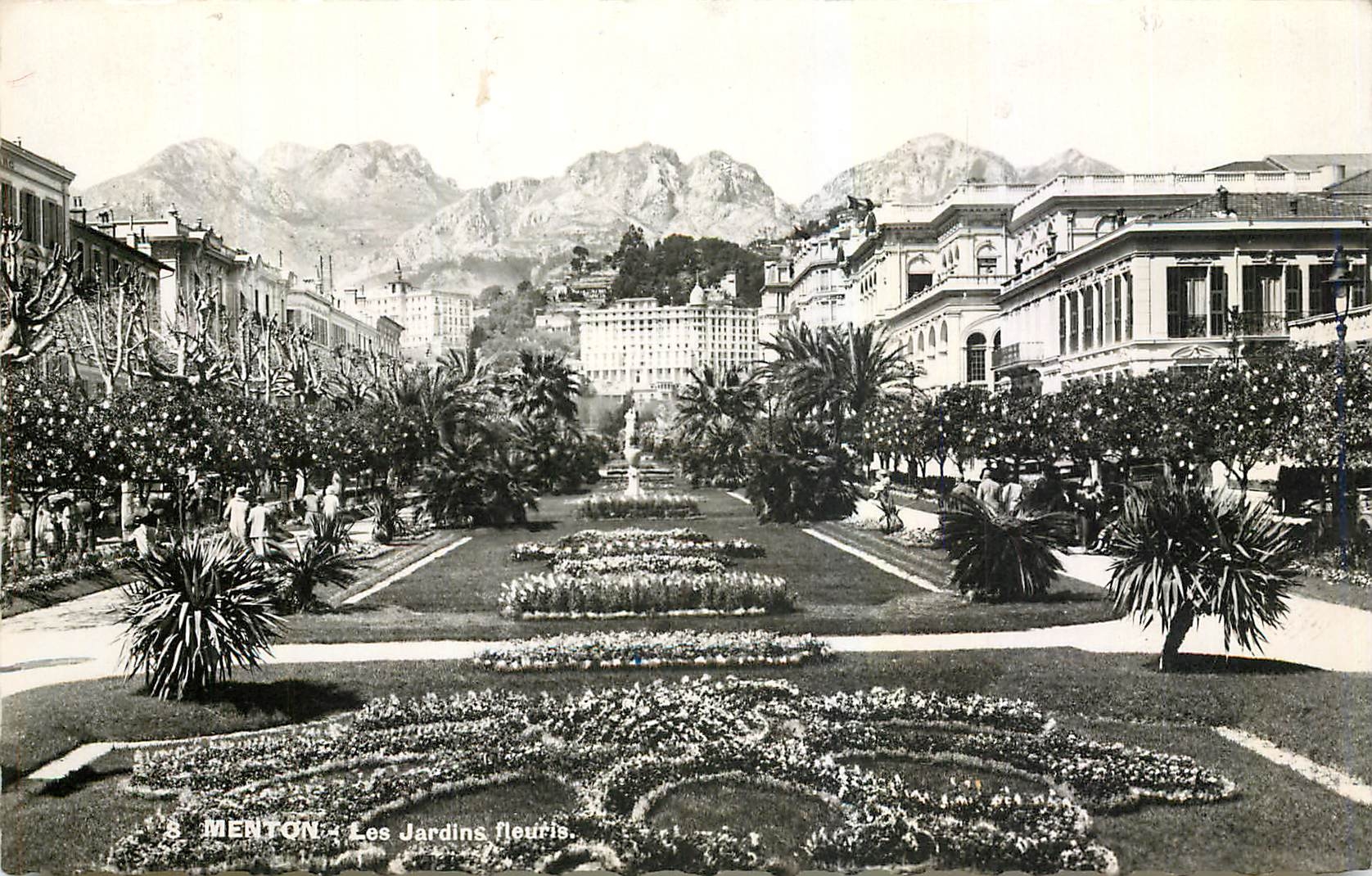 CPA Menton Les Jardin fleuris 