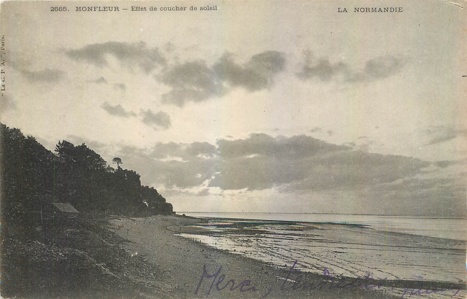 CPA Honfleur Effet de coucher de soleil