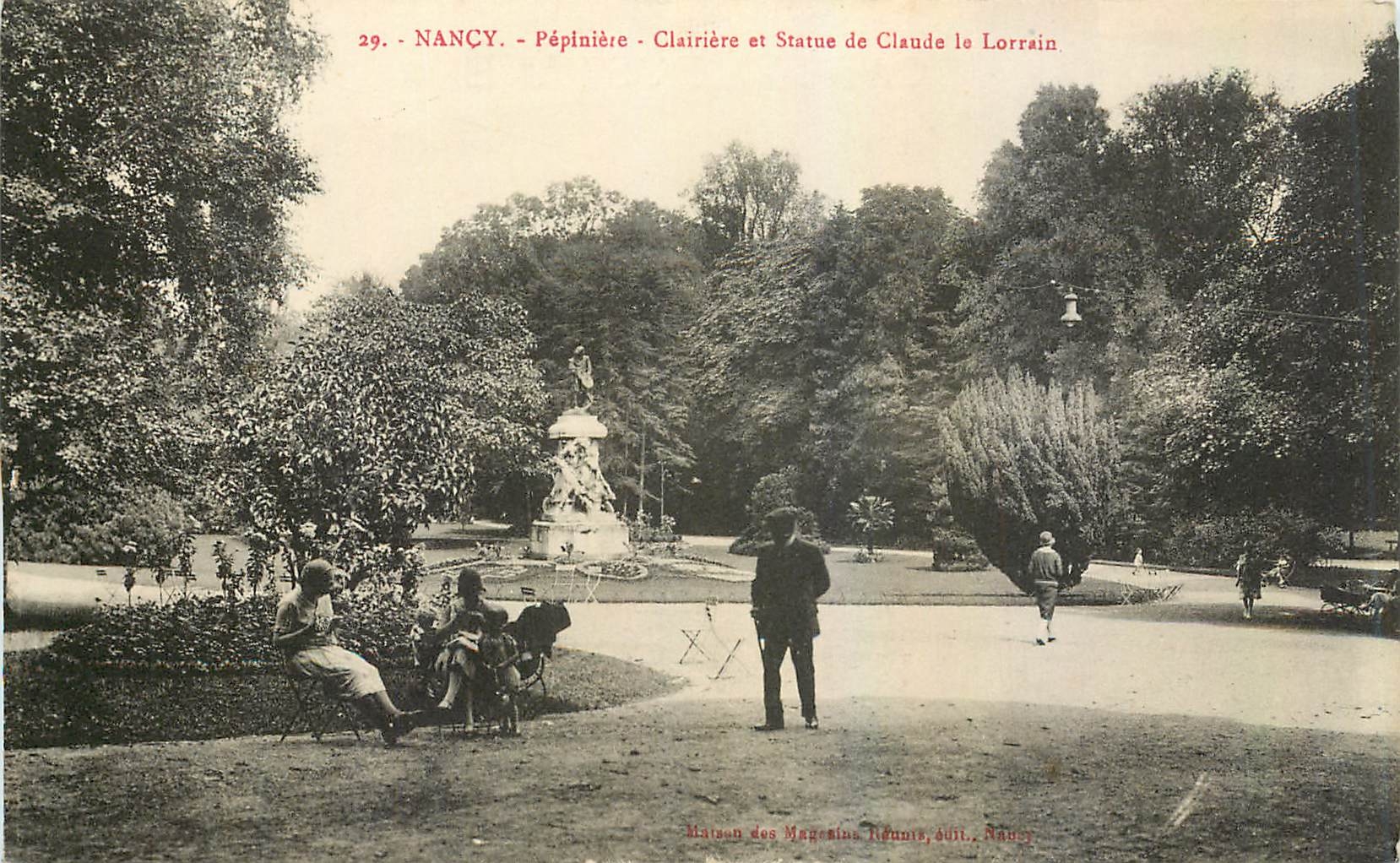 CPA Nancy Pepiniere Clairiere et Statue de Claude le Lorrain 