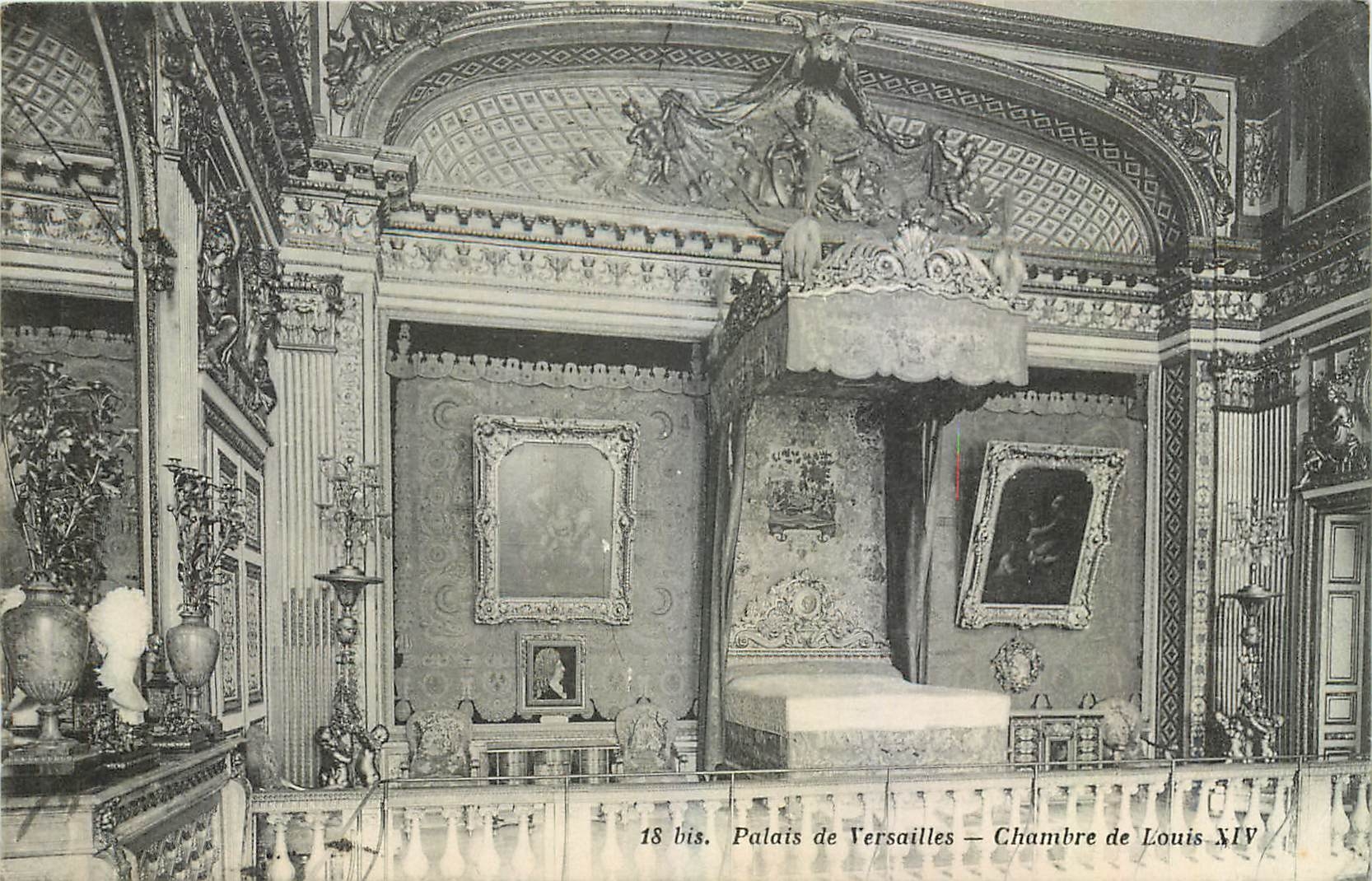 CPA Palais de Versailles Chambre de Louis XIV 