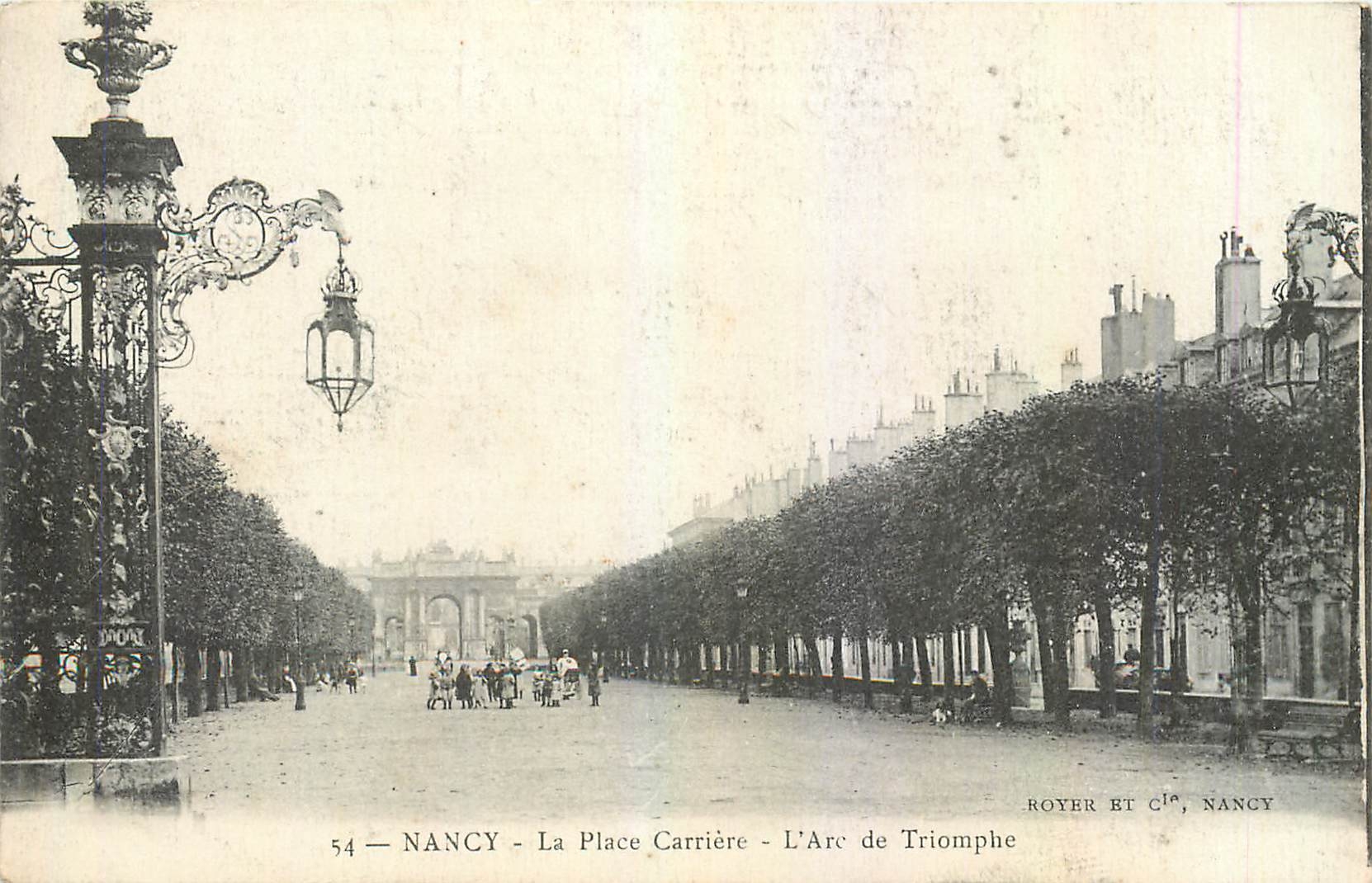 CPA Nancy La Place Carriere L'Arc de Triomphe 