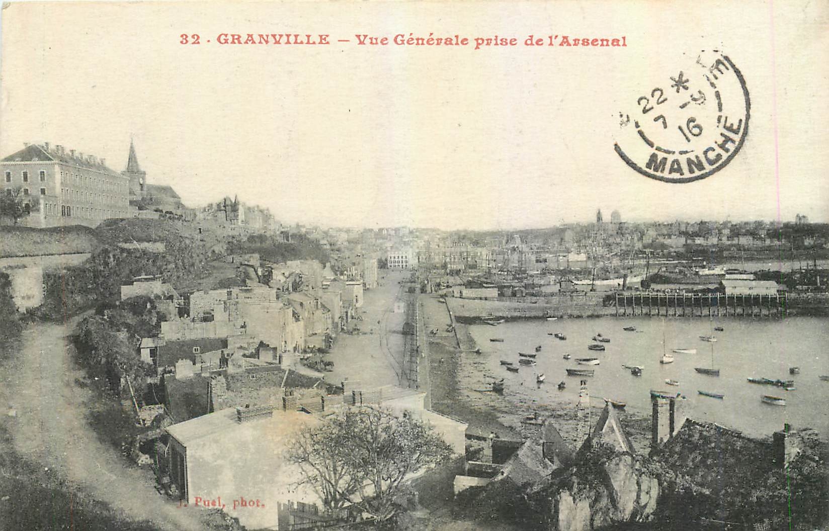 CPA Granville Vue Generale prise de l'Arsenal