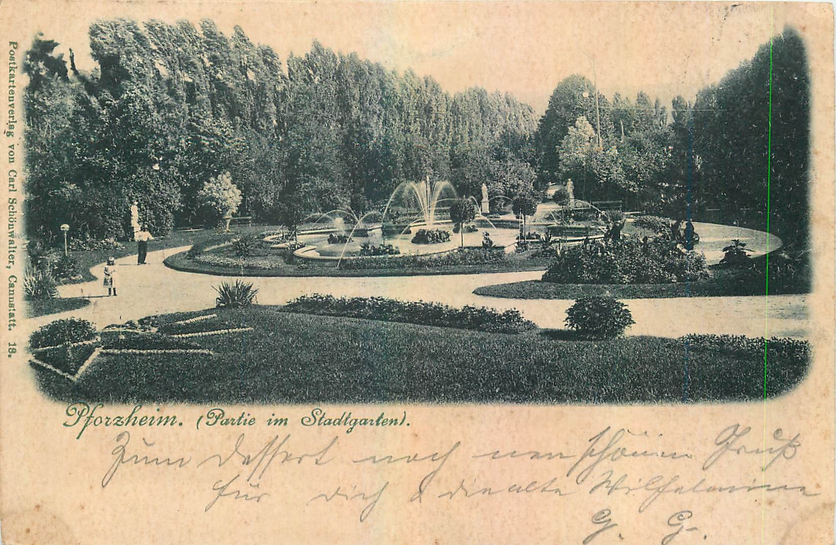 CPA Pforzheim Partie im Stadtgarten