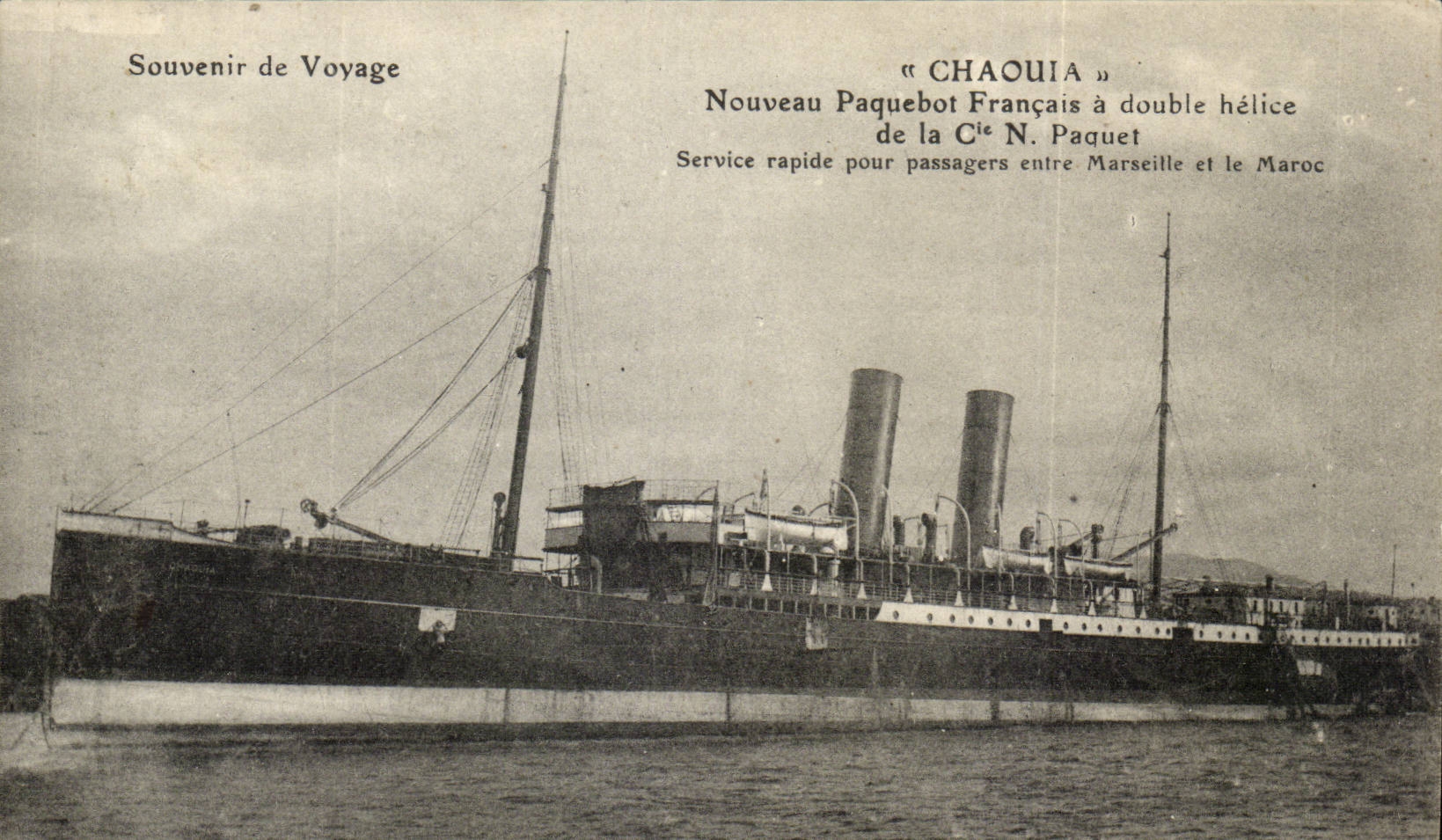 Steamer-Steamer-Boat-boat Chaouia New Paqubot French has double propeller-CPA