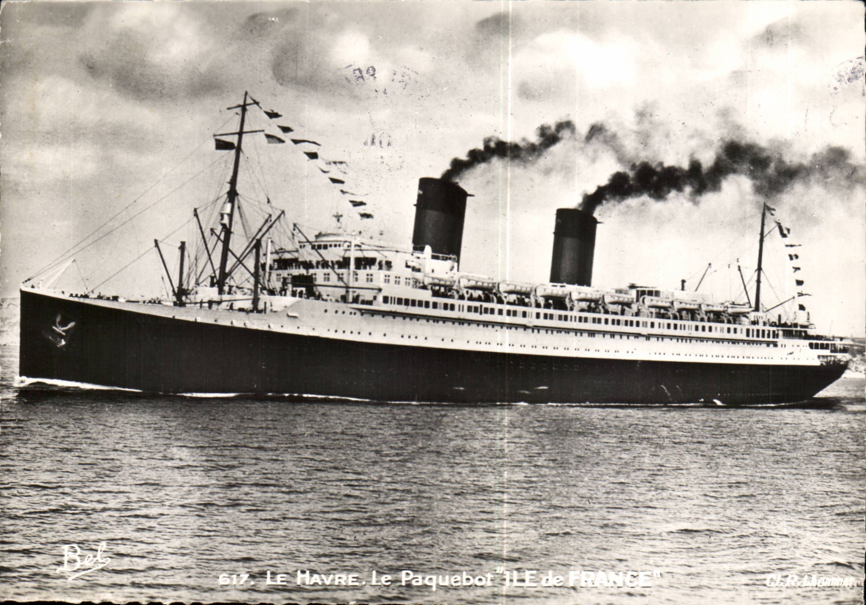 Steamer-Steamer-Boat-boat Le Havre Ile-de-France - Length 241m Power 48000 CV - CPA