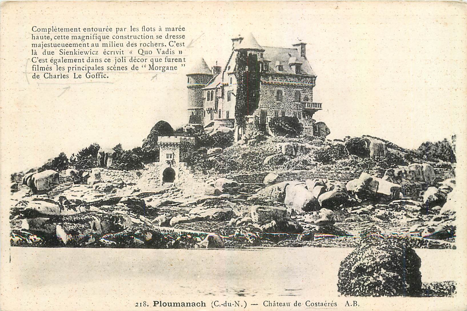 CPA Ploumanach C du N Chateau de Costaeres 