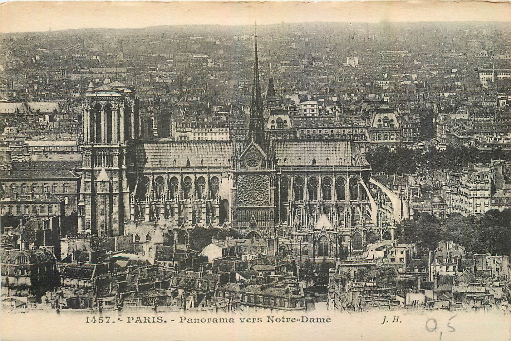 CPA Paris Panorama vers Notre Dame 