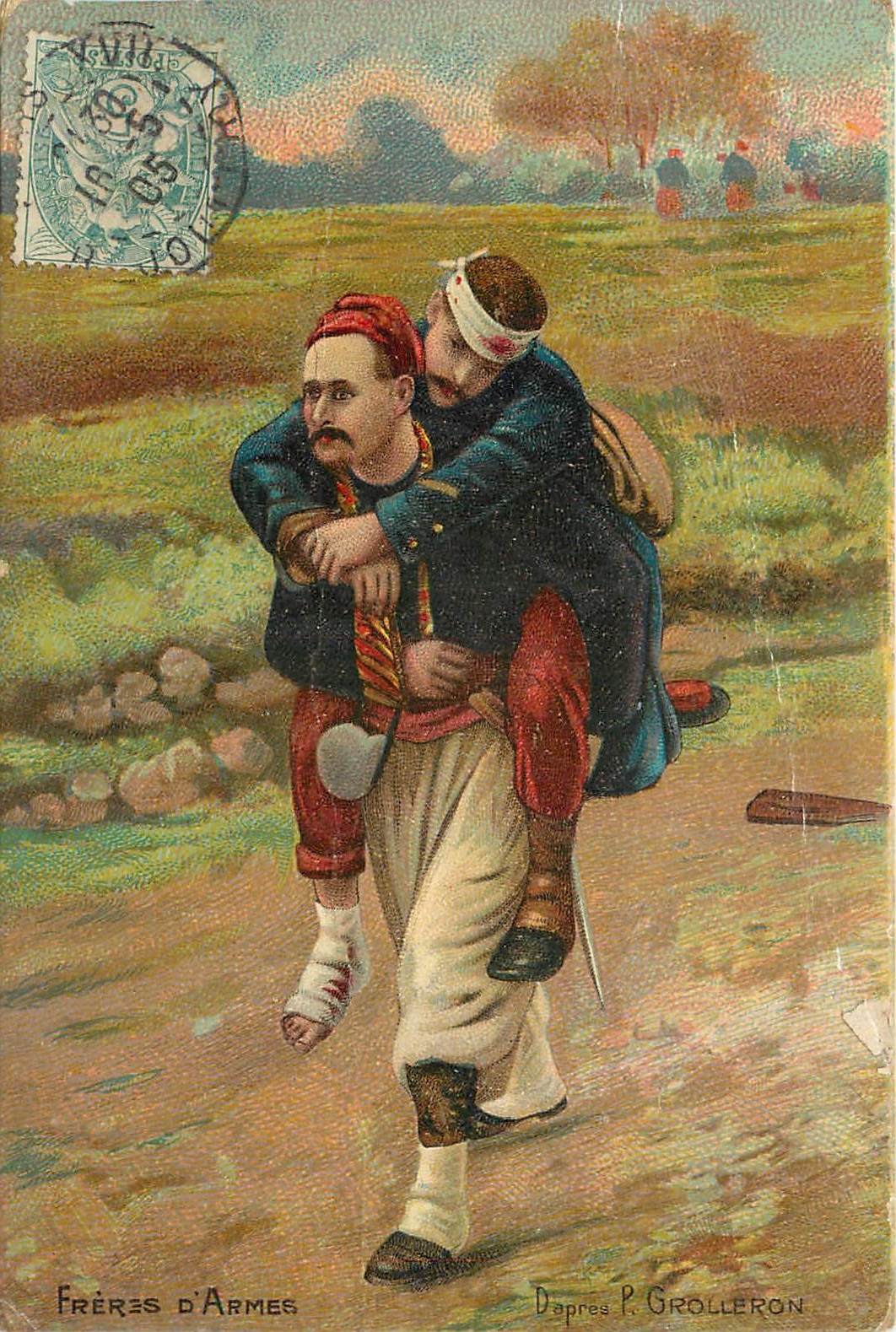 CPA Freres d'Armes Militaria