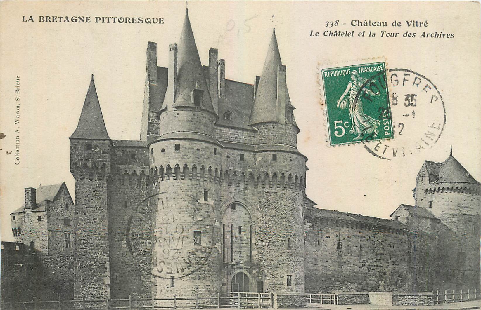 CPA Chateau de Vire Le Chatelet et la Tour des Archives