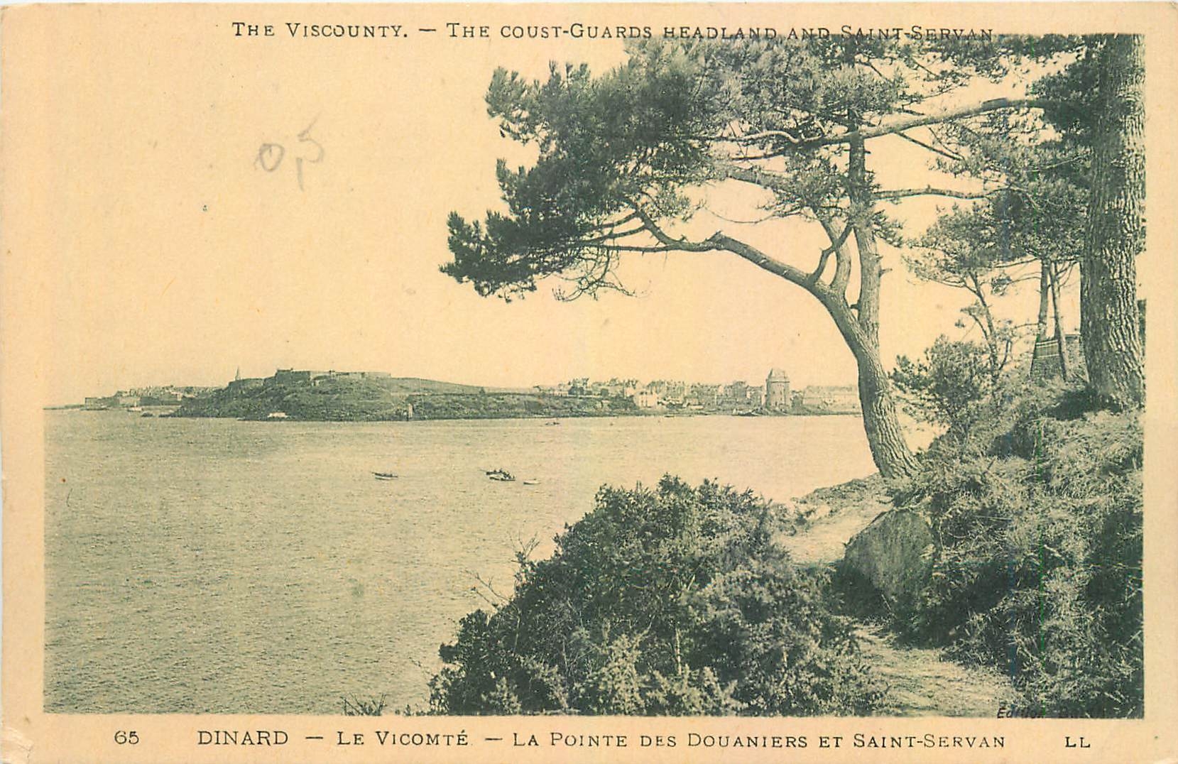 CPA Dinard Le Vicomte La Pointe des Douaniers et Saint Servan