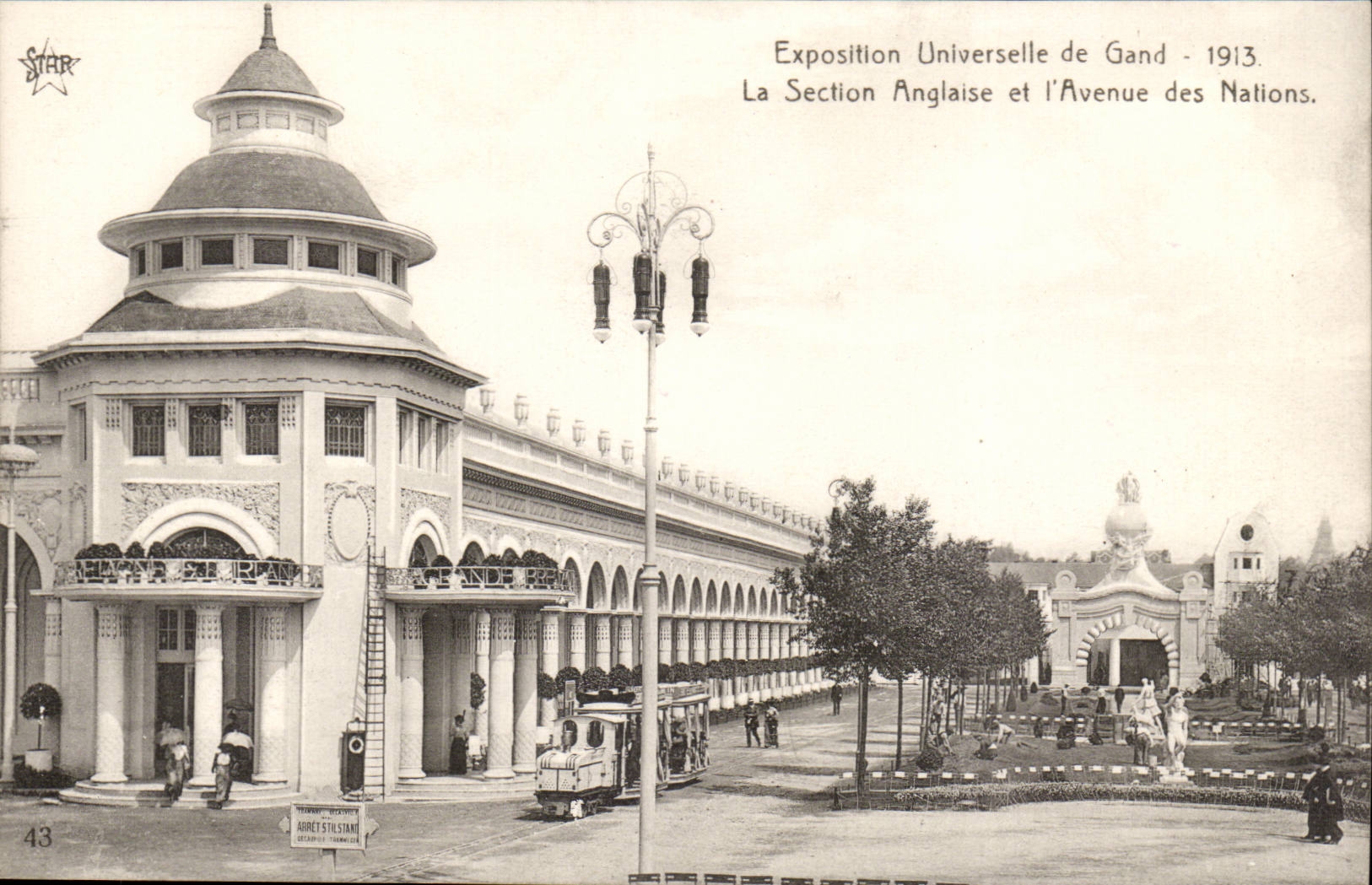 Exposition Universelle de Gand-Ghent-Belgique-Belgium 1913- La Section Anglaise et l'Avenue des Nations -CPA
