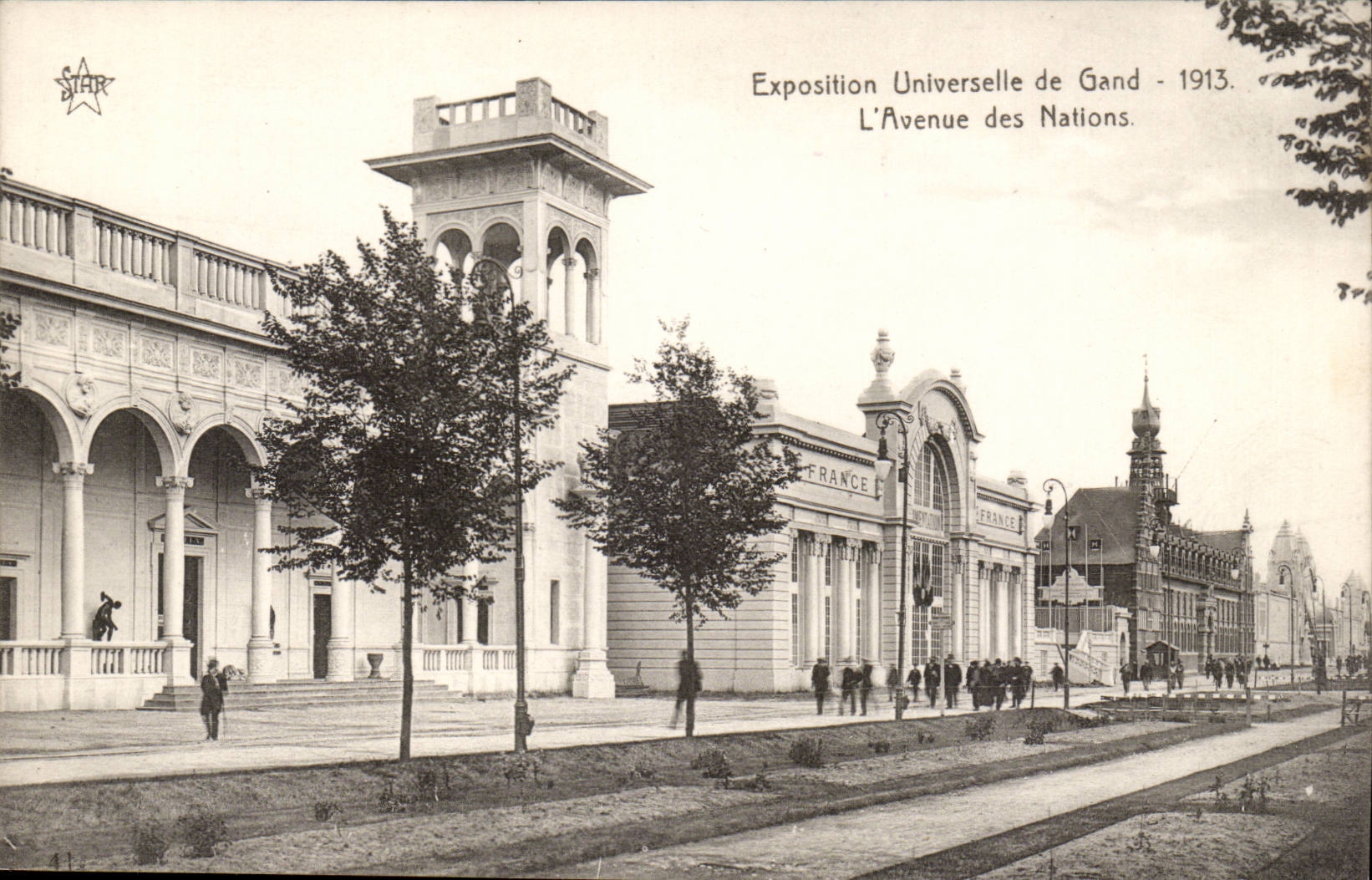 Exposition Universelle de Gand-Ghent-Belgique-Belgium-1913- L'Avenue des Nations- CPA