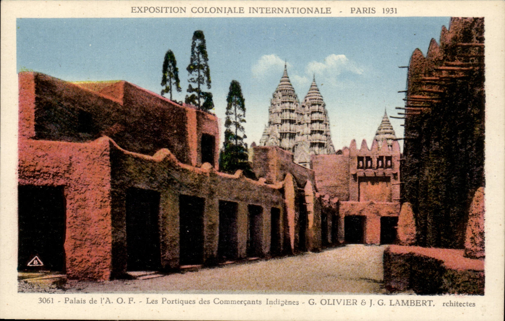 Fair Coloniale International-Paris-1931-Palate of HAS O F - the Gantries of Tradesmen Natives-CPA