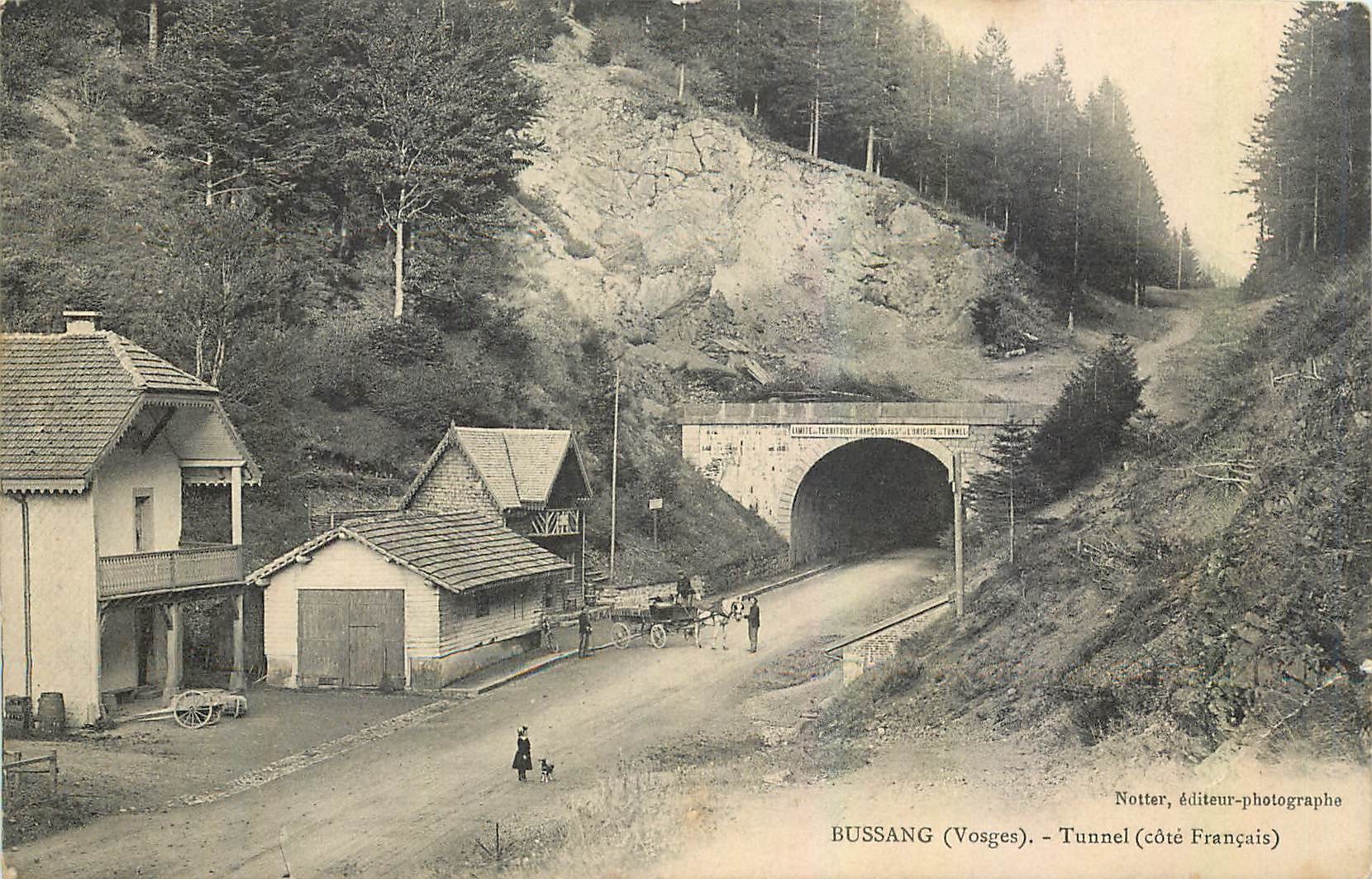 CPA Bussang Vosges Tunnel cote Francais