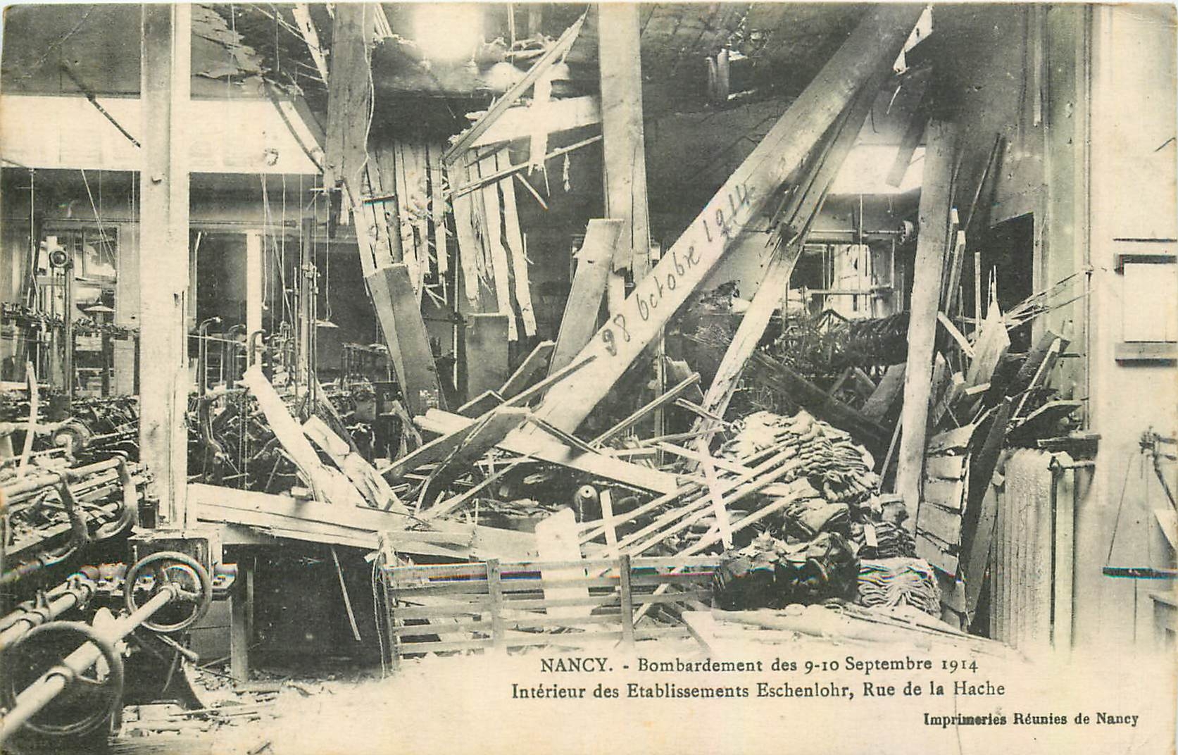 CPA Nancy Interieur des Etablissements Eschenlohr Rue de la Hache Militaria
