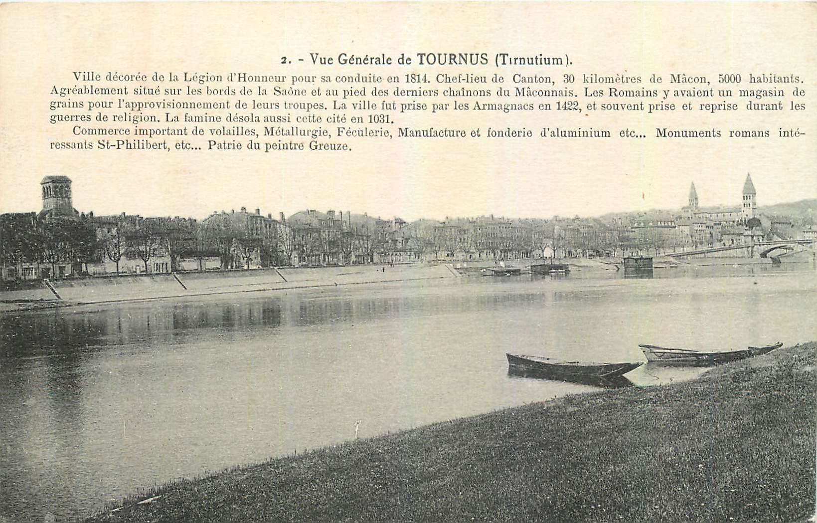 CPA Vue Generale de Tournus Tirnutium 