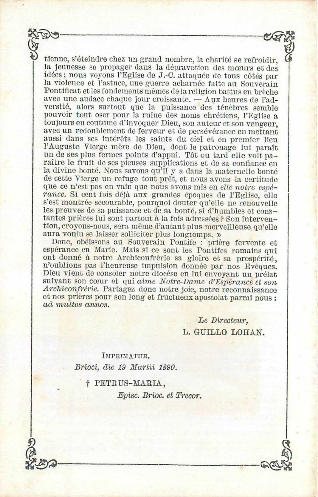Souvenir de ND d'Esperance St Brieuc