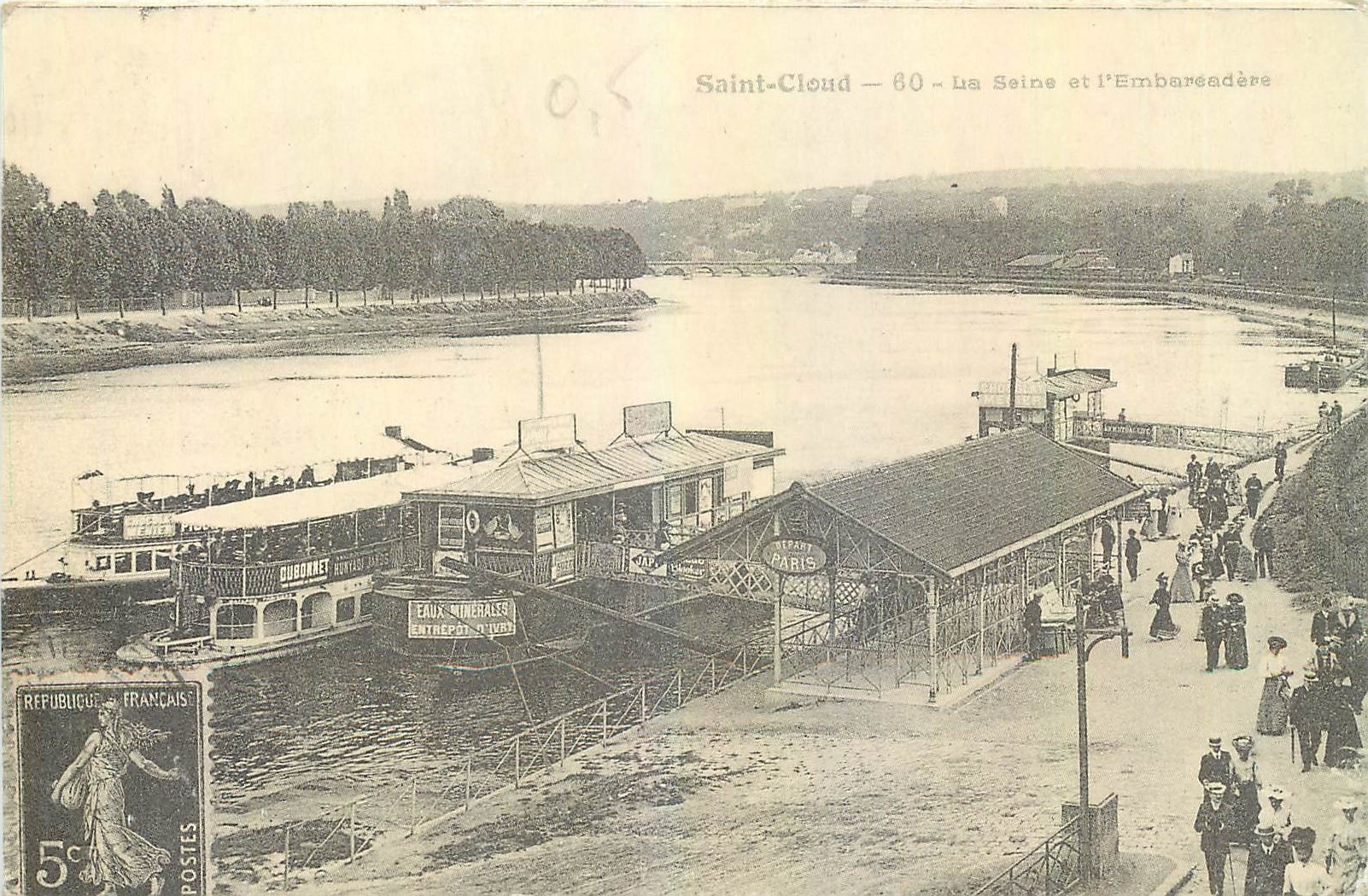 REPRO Saint Cloud La Seine et l'Embarcadere 