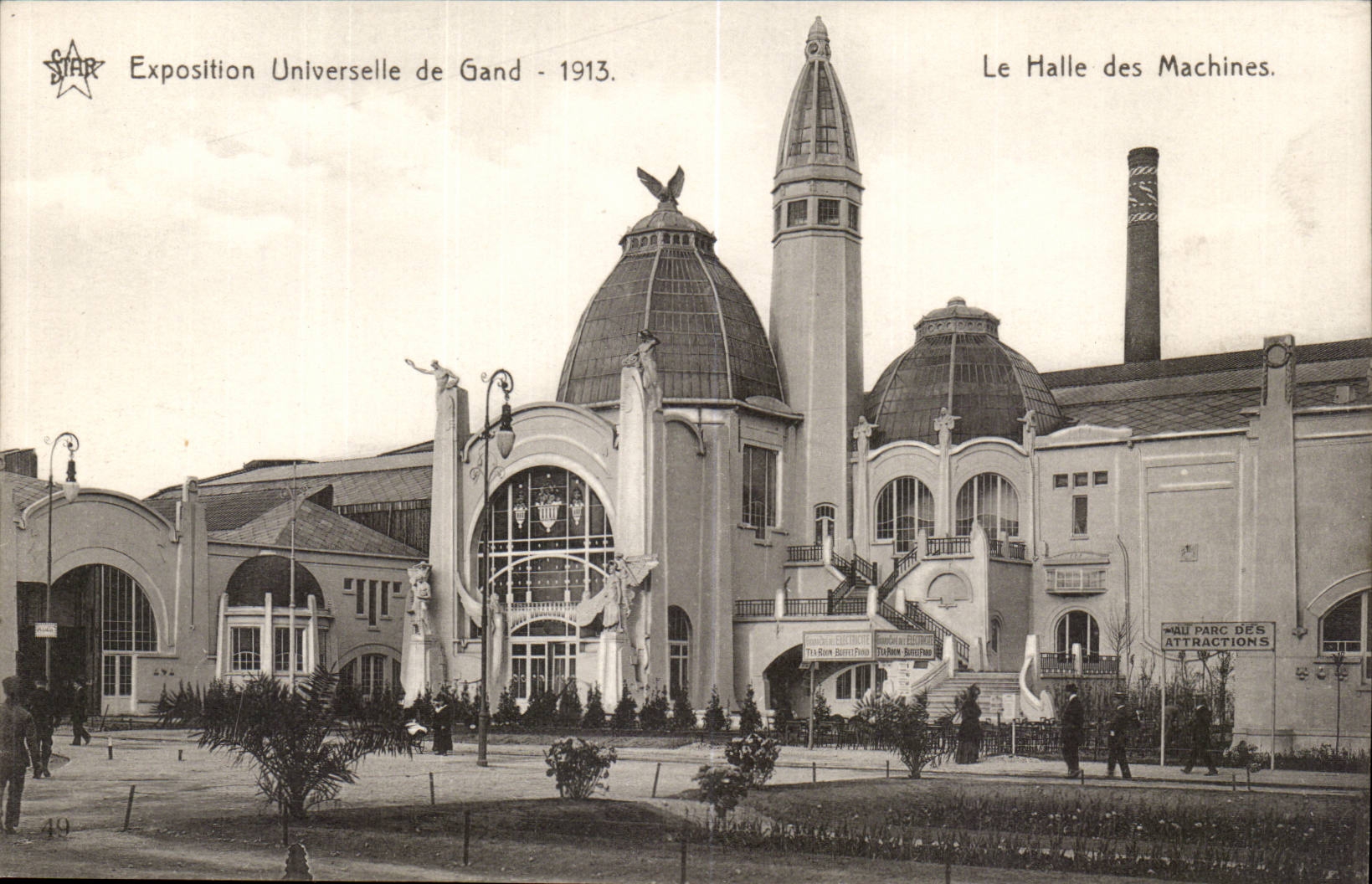 Exposition Universelle de Gand-Ghent-Belgique-Belgium-1913- La Halle des Machines-CPA