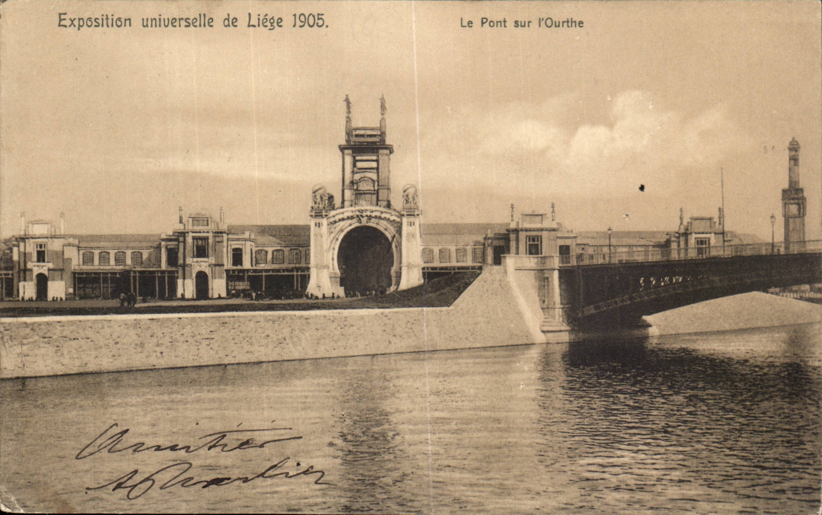Exposition Universelle de Liege-Belgique-Belgium-1905- Le Pont sur l'Ourthe- CPA